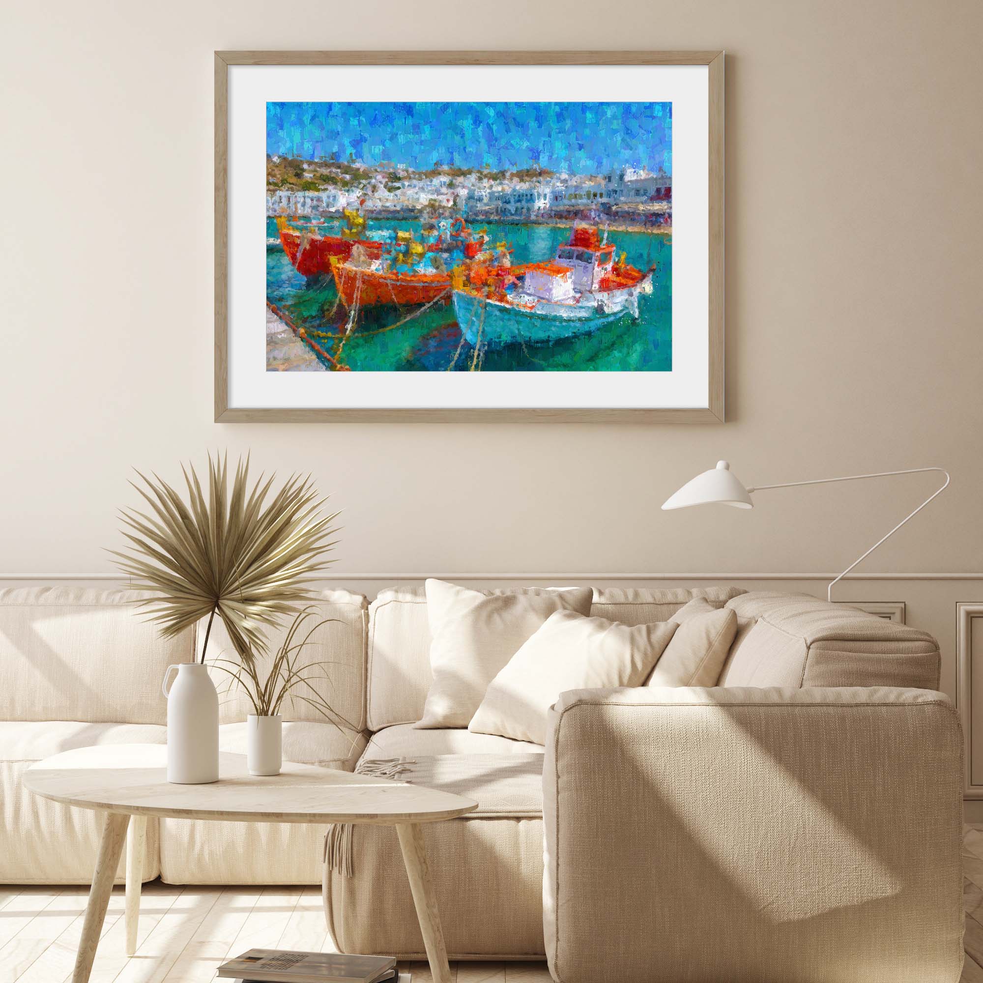 Fishing Boats In Portuguese Port Art Print-Abstract House