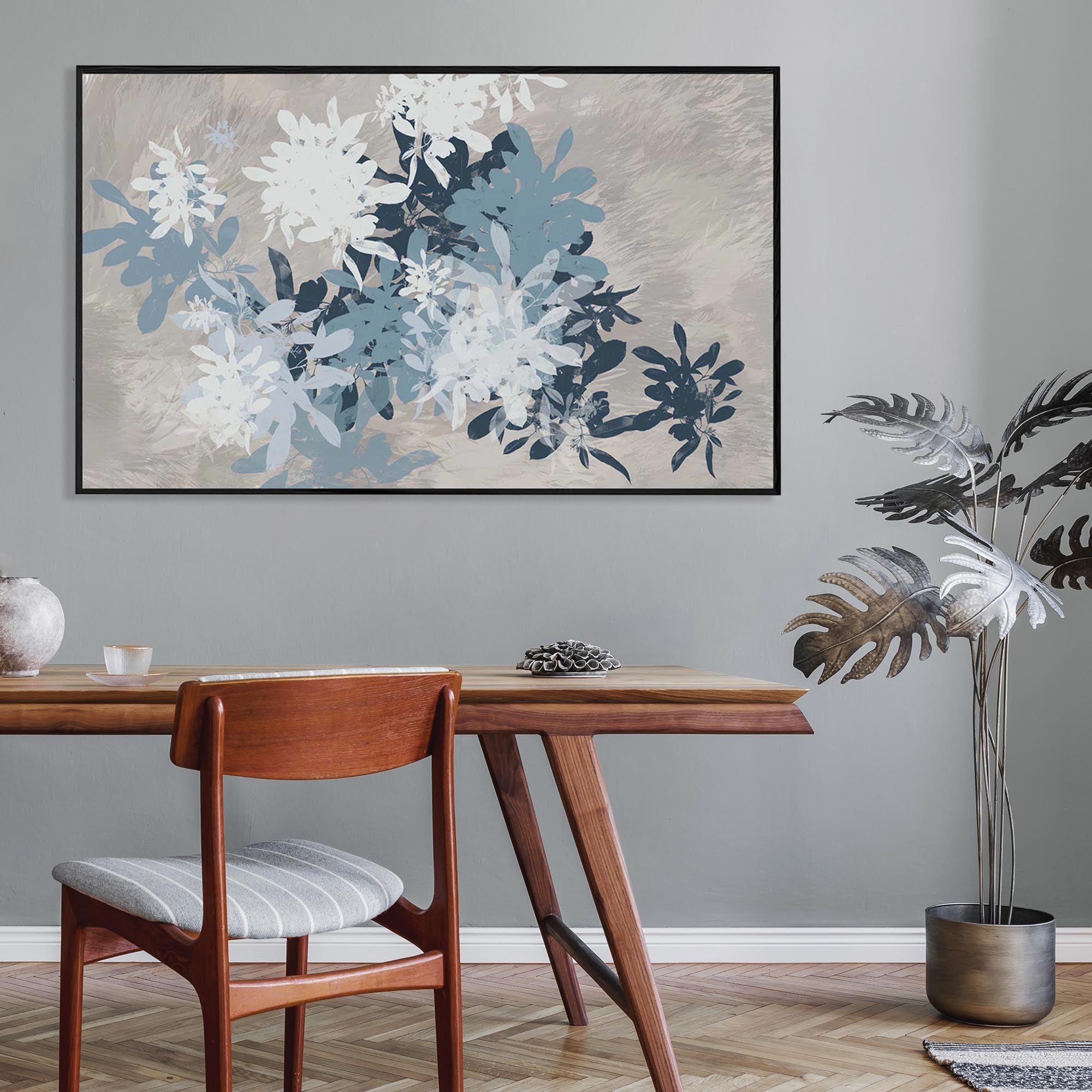 Floral Shades II Framed Canvas-Abstract House