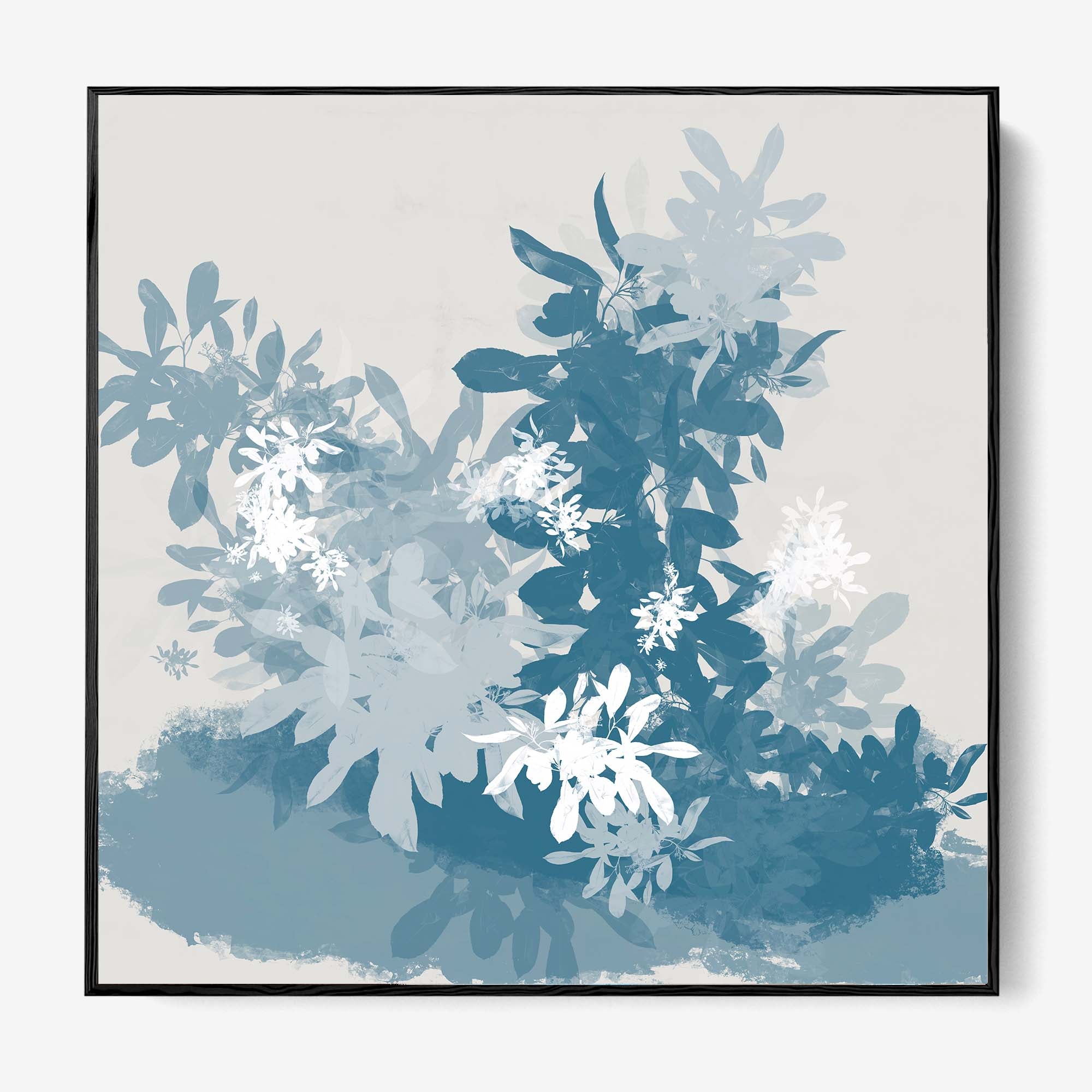 Floral Shades Framed Canvas-Abstract House