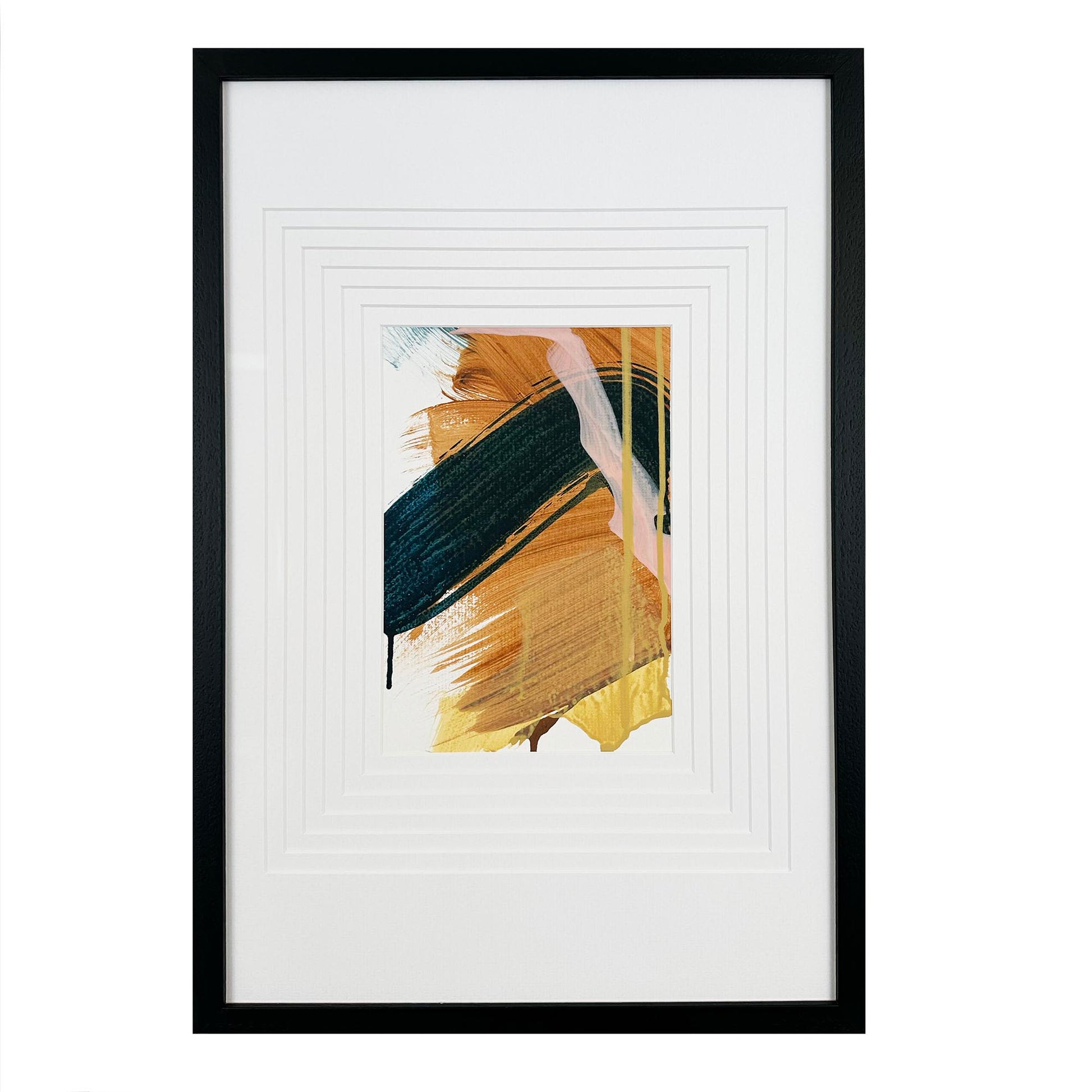 Forever Framed Abstract Painting-Abstract House