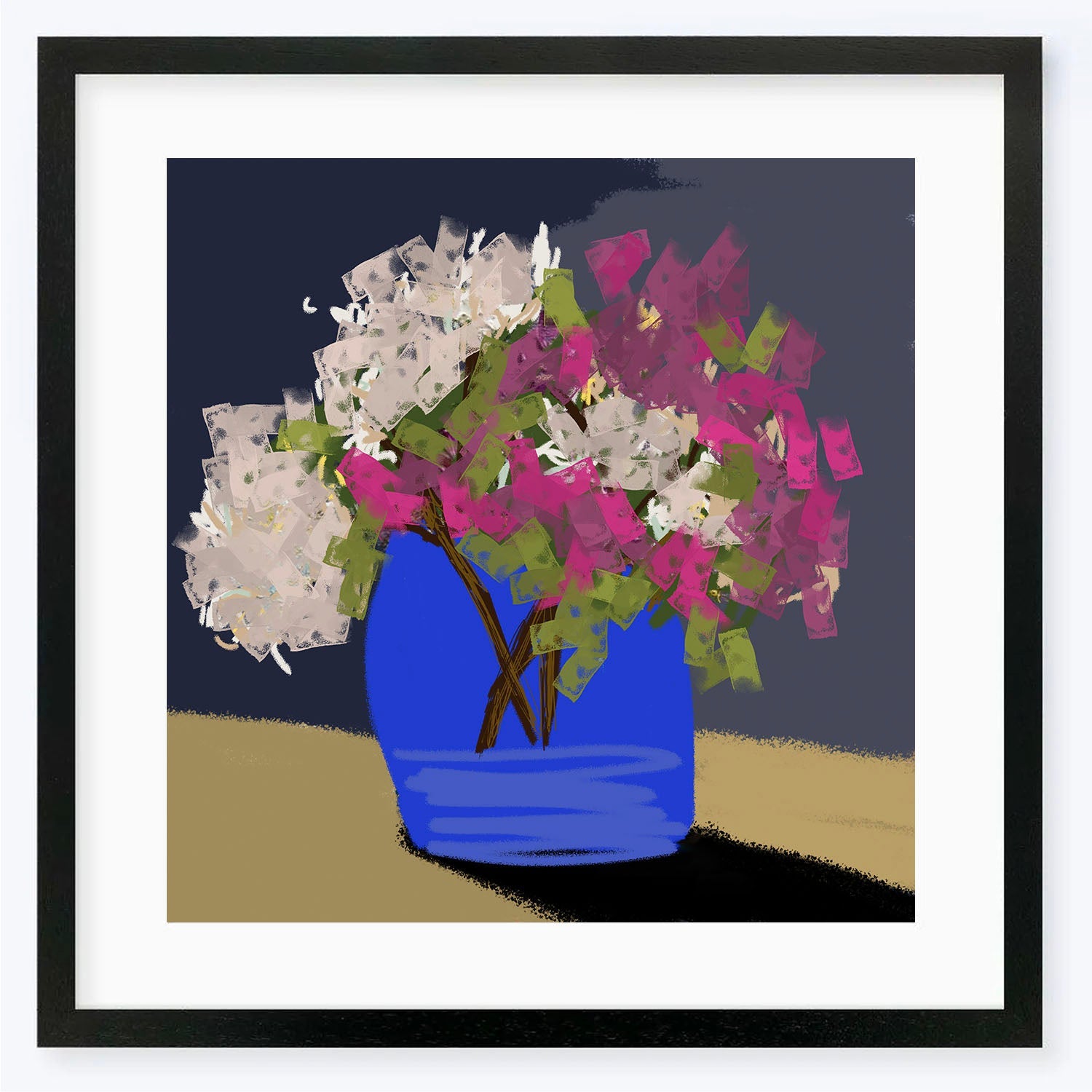 Four Blooms Study Framed Art