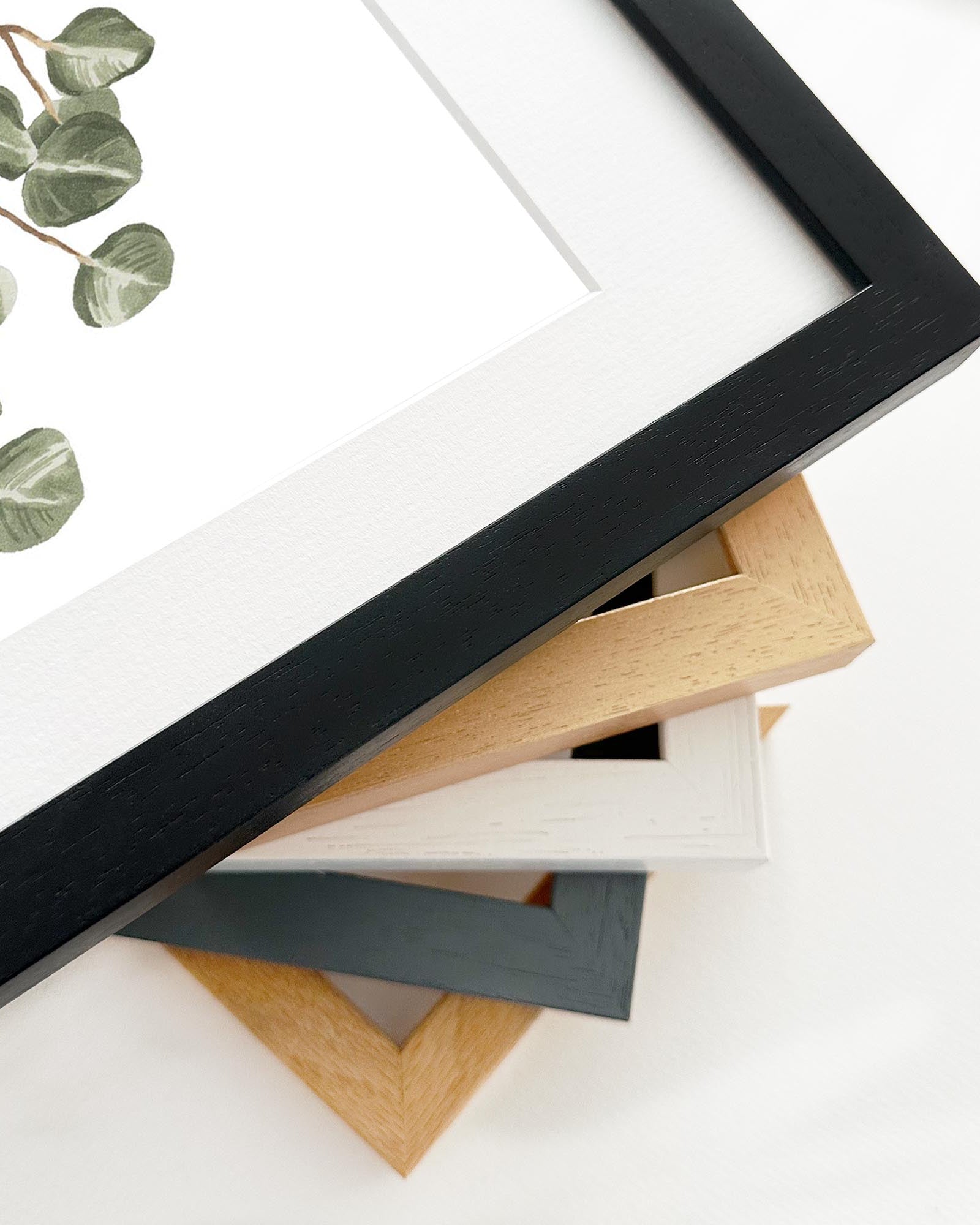 Botanical Branch Square Framed Art-Abstract House