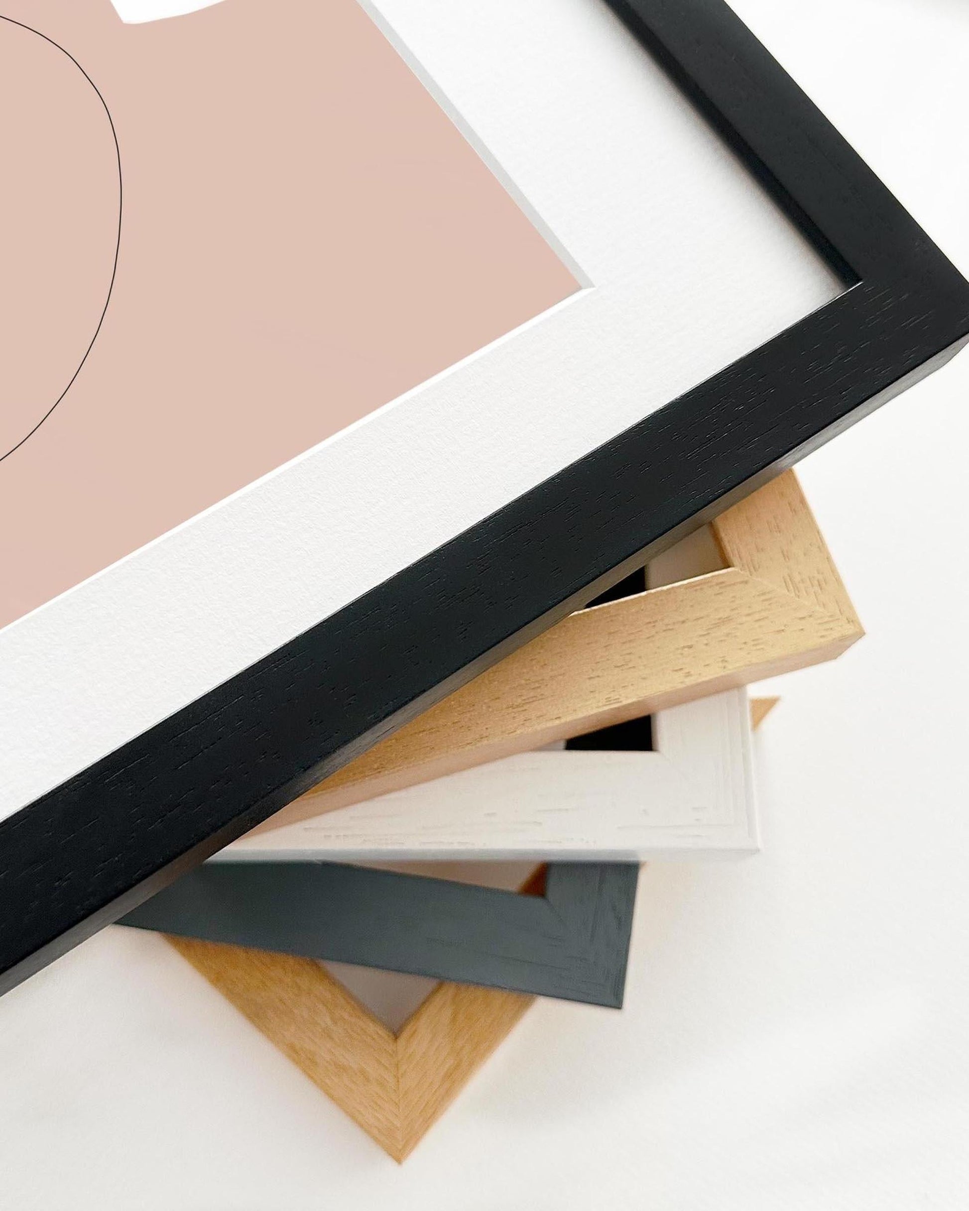 Collection of various photo frames on a white background