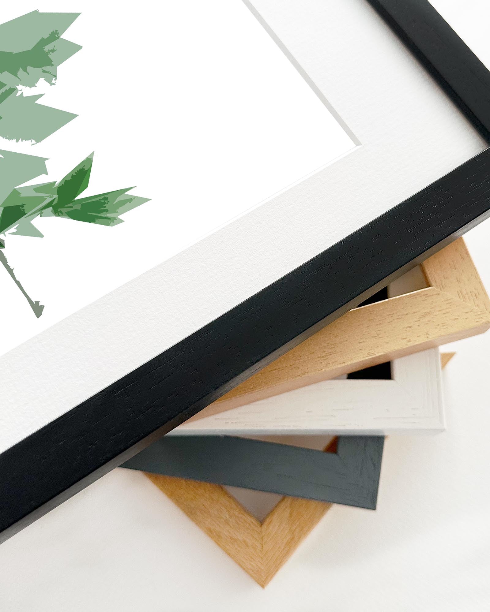 Green White Orange Art Print