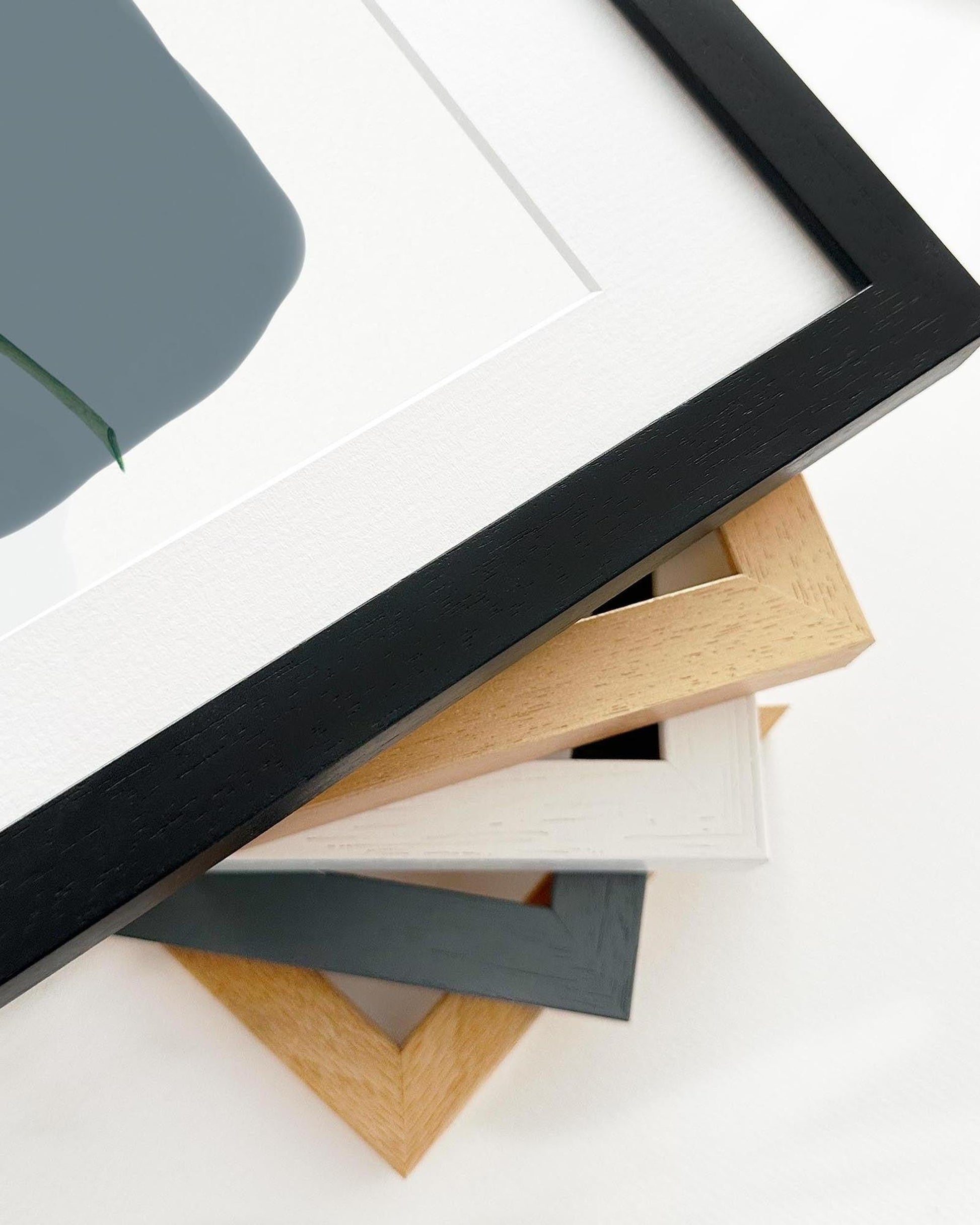 Collection of various photo frames on a white background