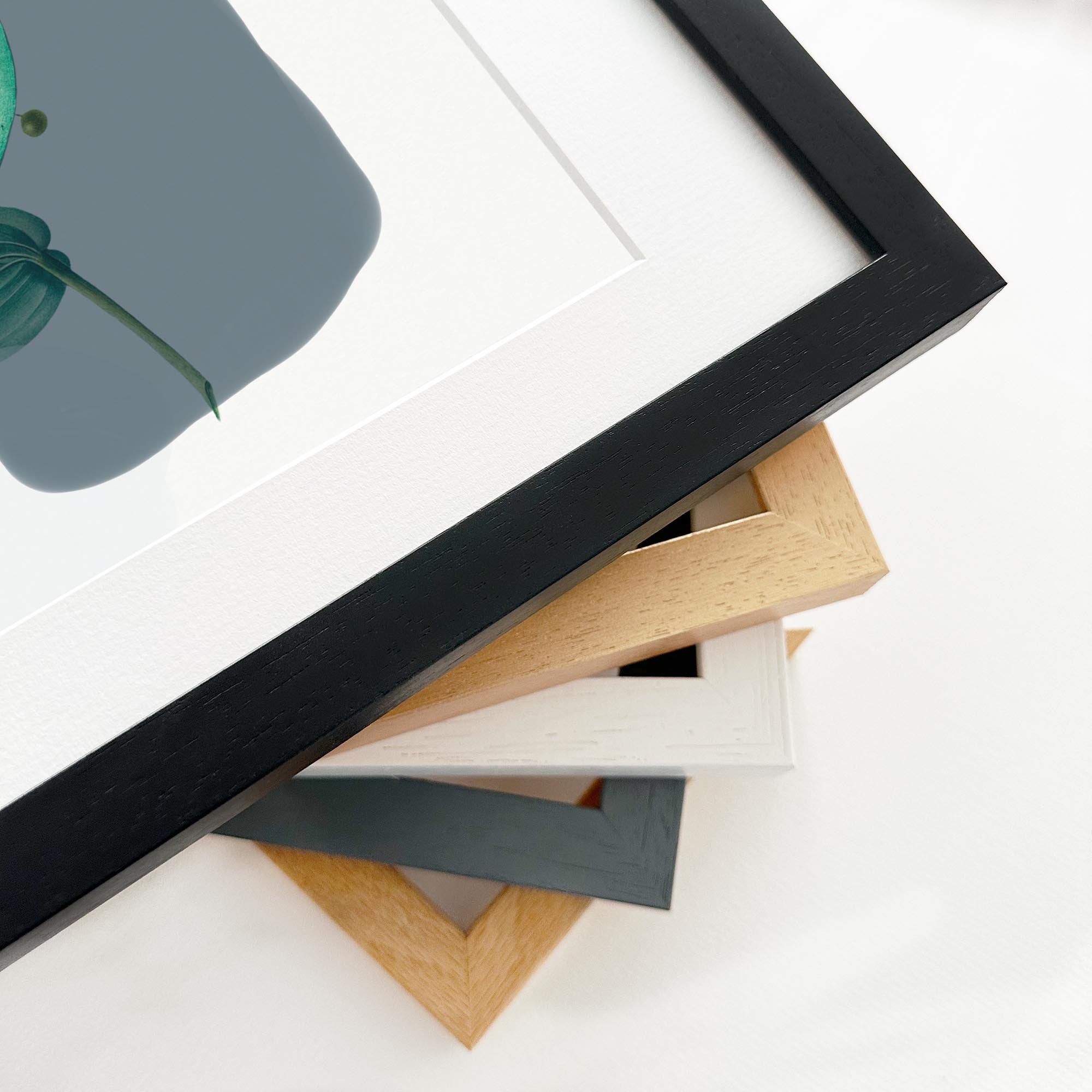 Illustration With Grey & Green Framed Art