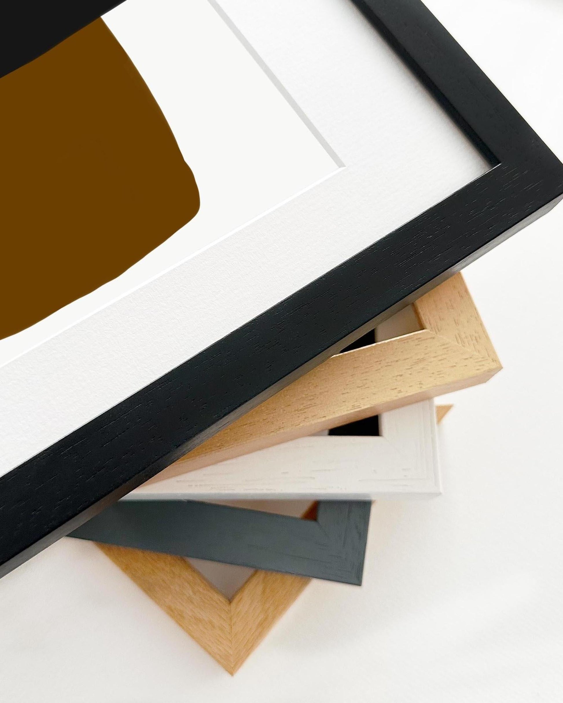 Collection of various photo frames on a white background