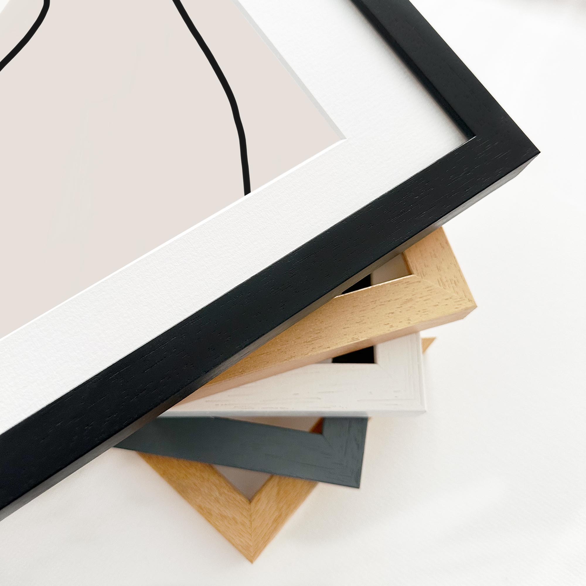 Contemporary Face Line Framed Art