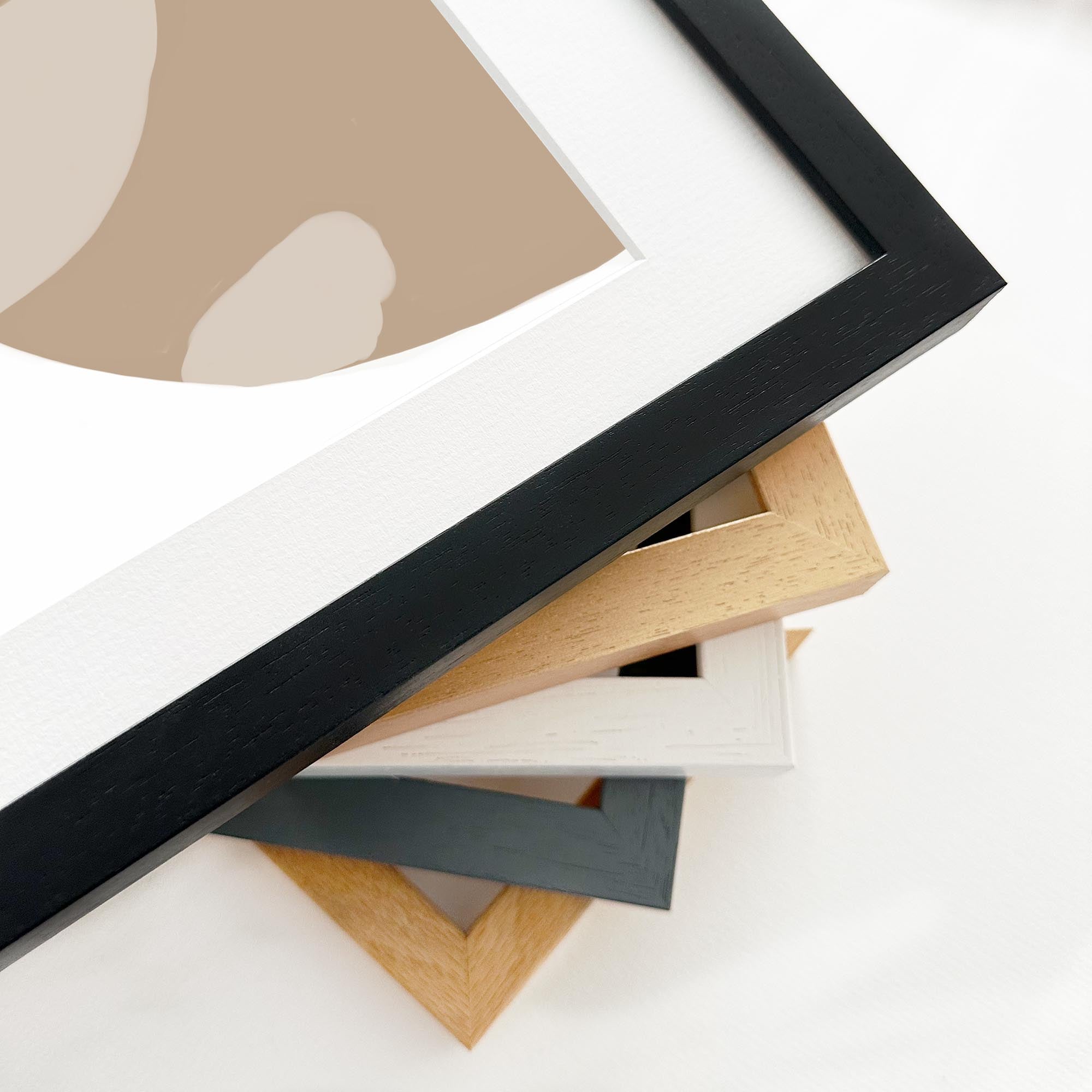 Beige Abstract Shapes 2 Framed Art-Abstract House