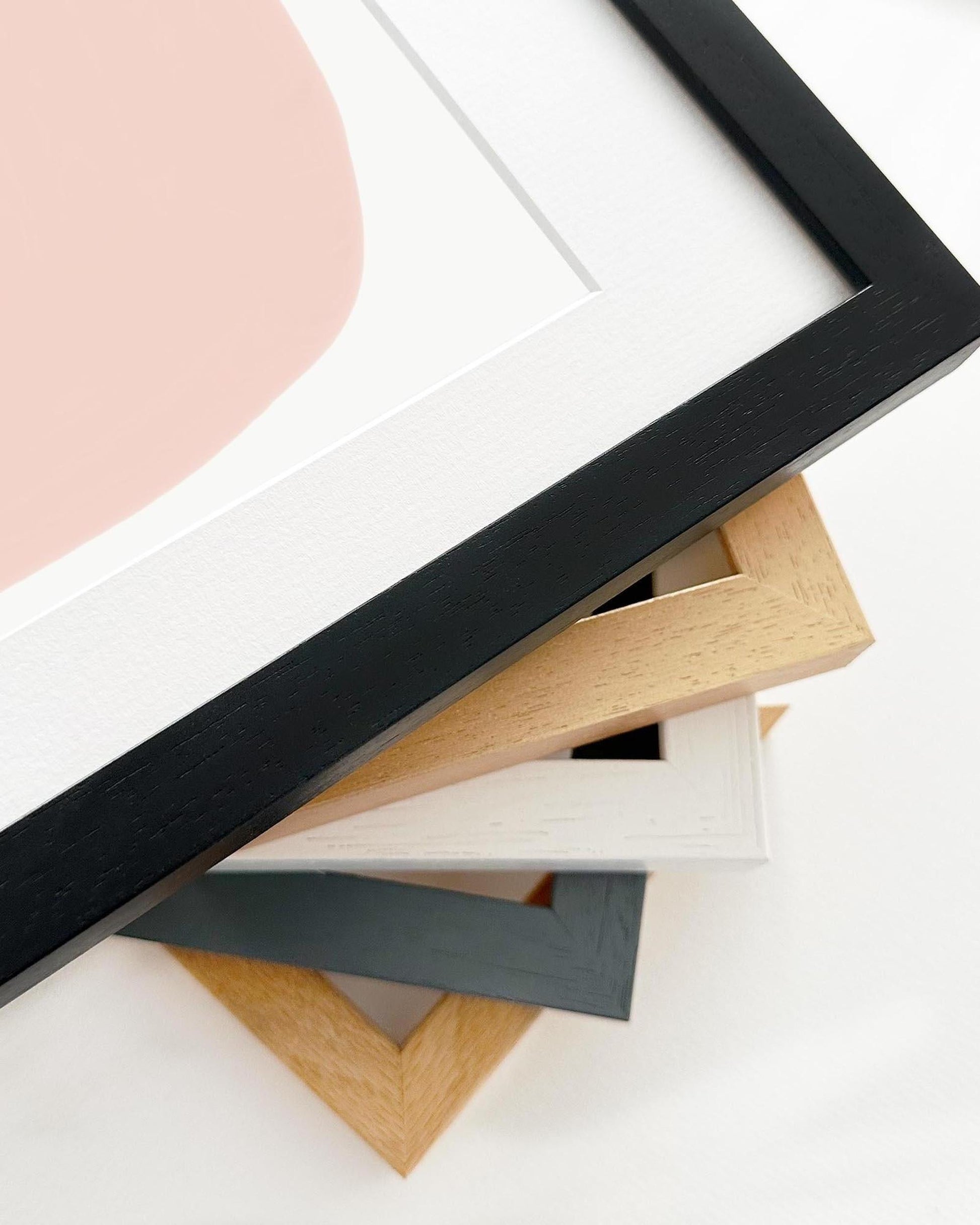 Collection of various photo frames on a white background