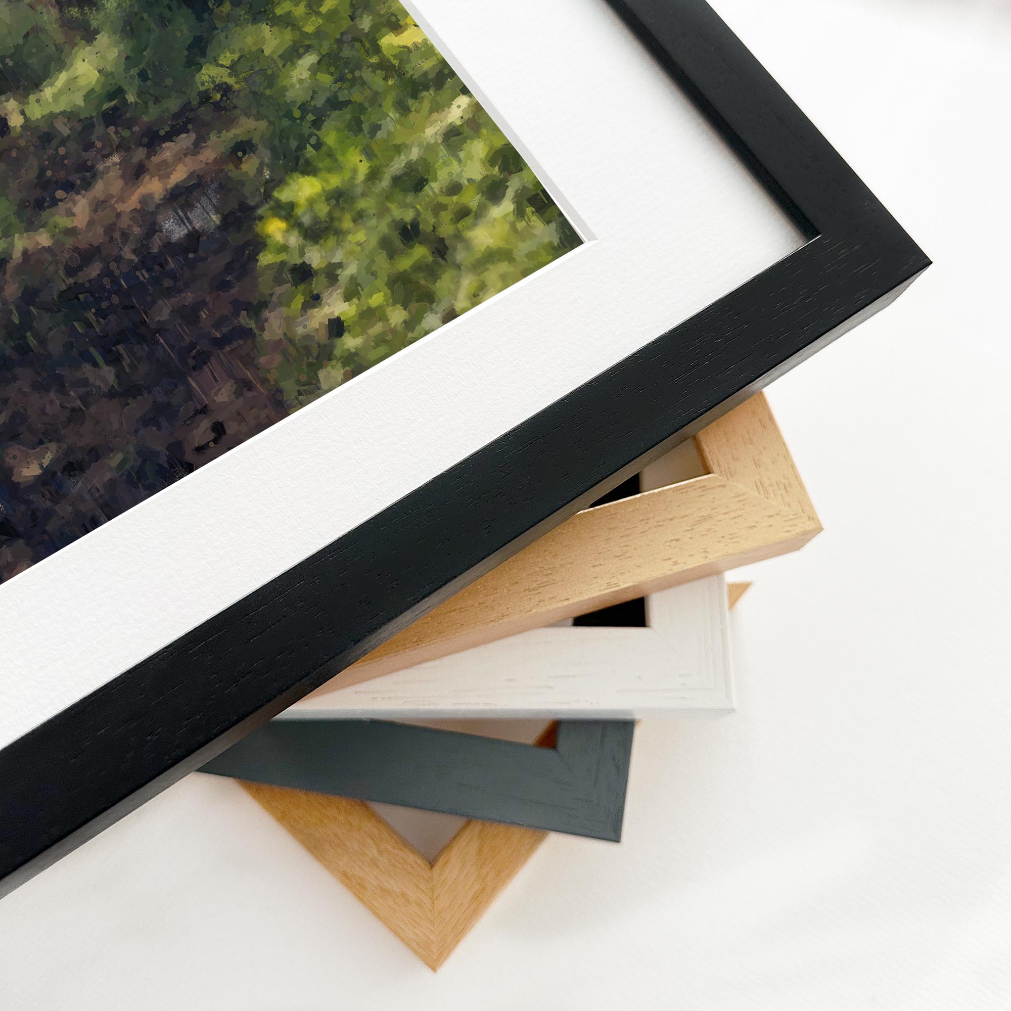 The Green Forest Landscape Framed Art