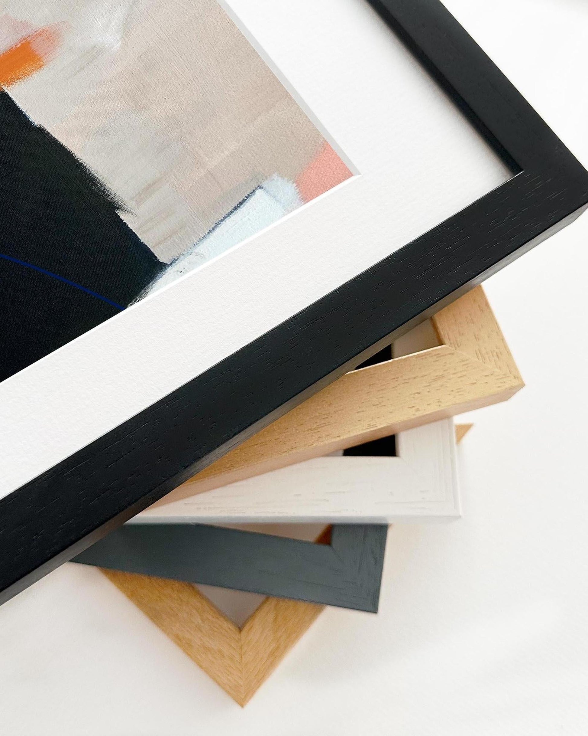 Collection of various photo frames on a white background
