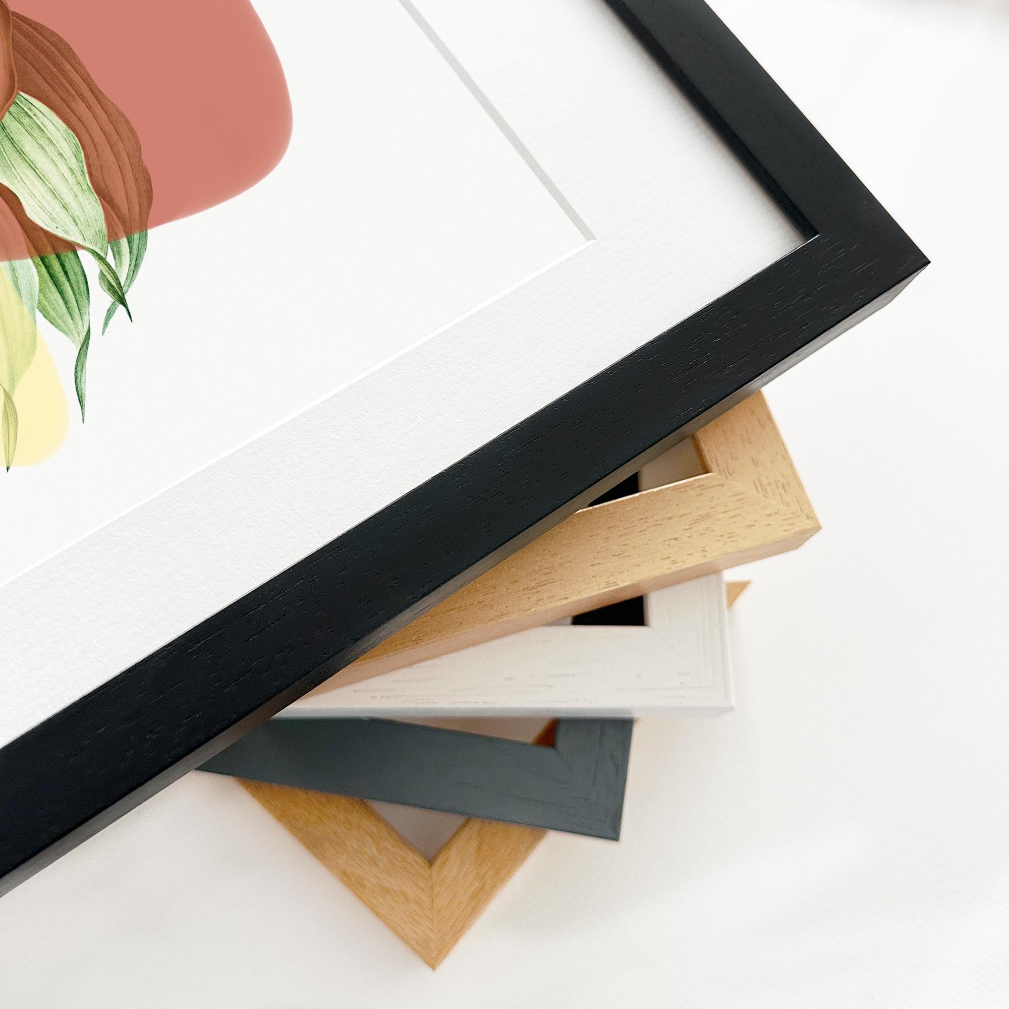 Abstract Leaf Illustration Framed Art