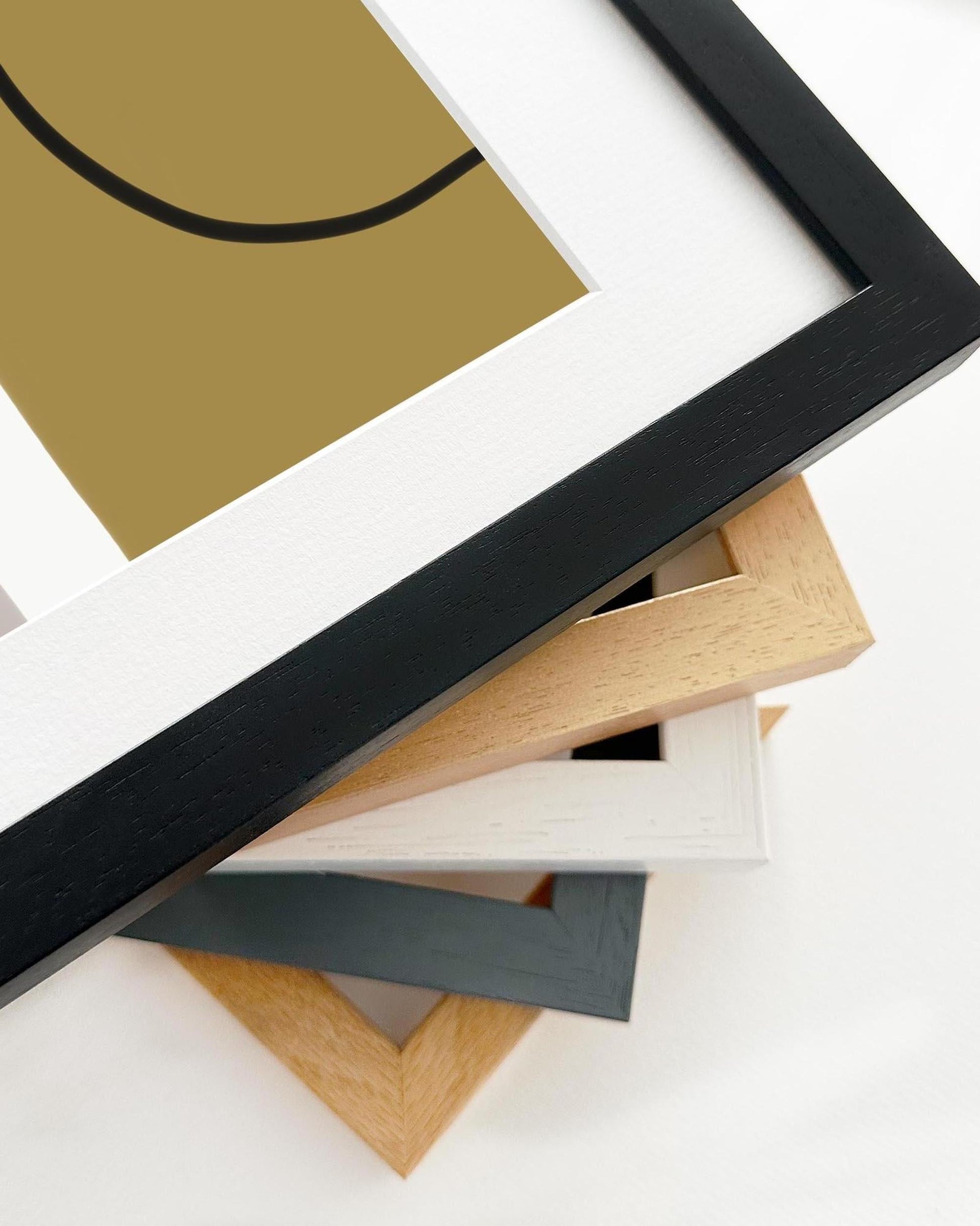Collection of various photo frames on a white background
