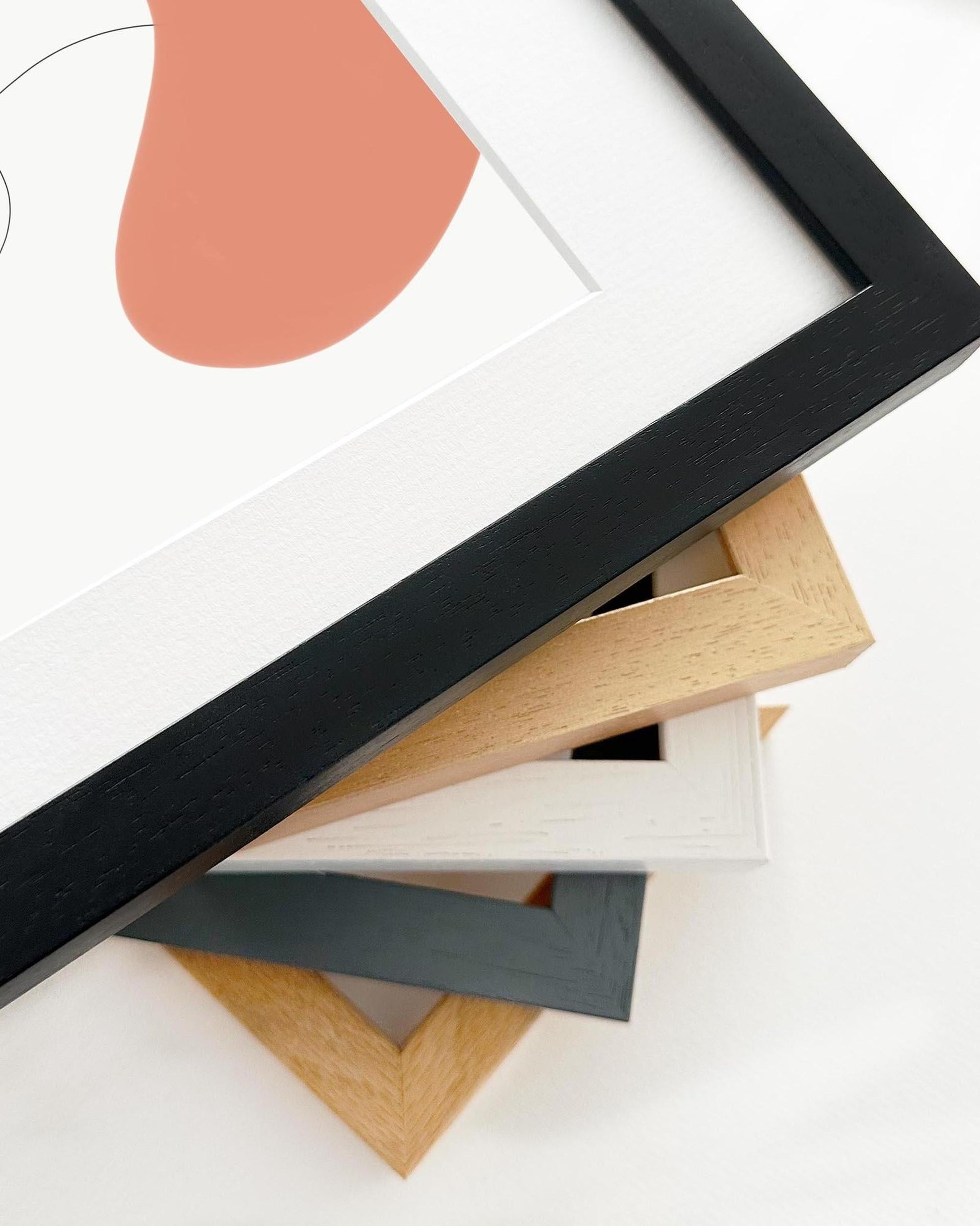 Collection of various photo frames on a white background