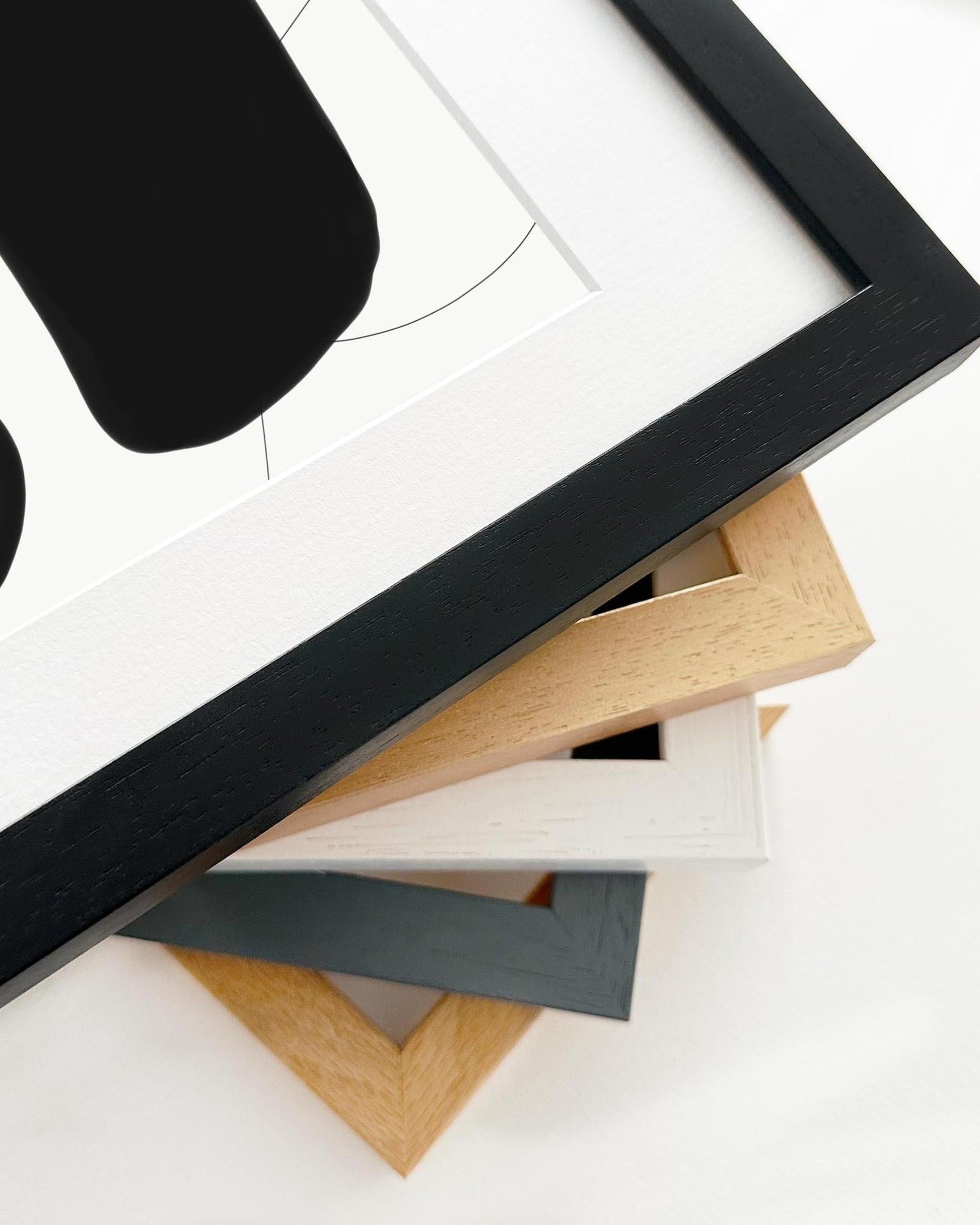 Collection of various photo frames on a white background