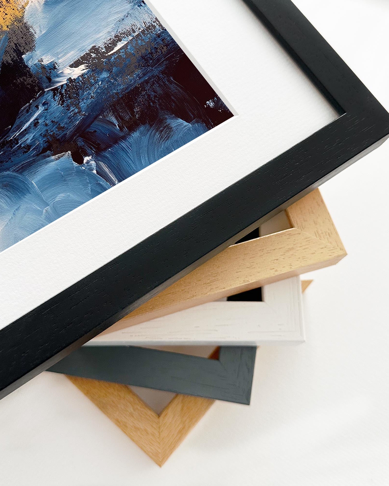 Abstract Blue Ocean Framed Art-Abstract House