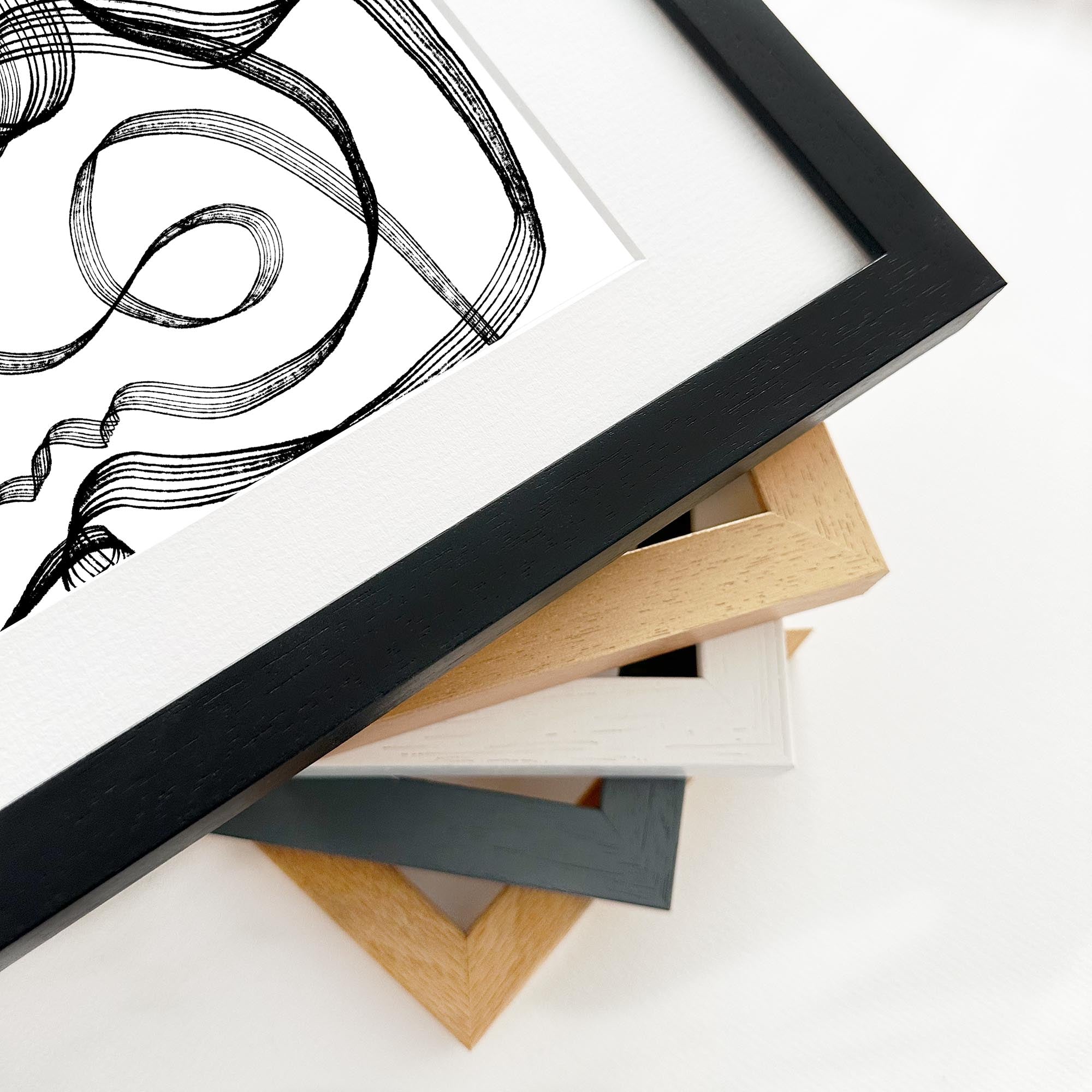 Dimensional Maze Lines Framed Art