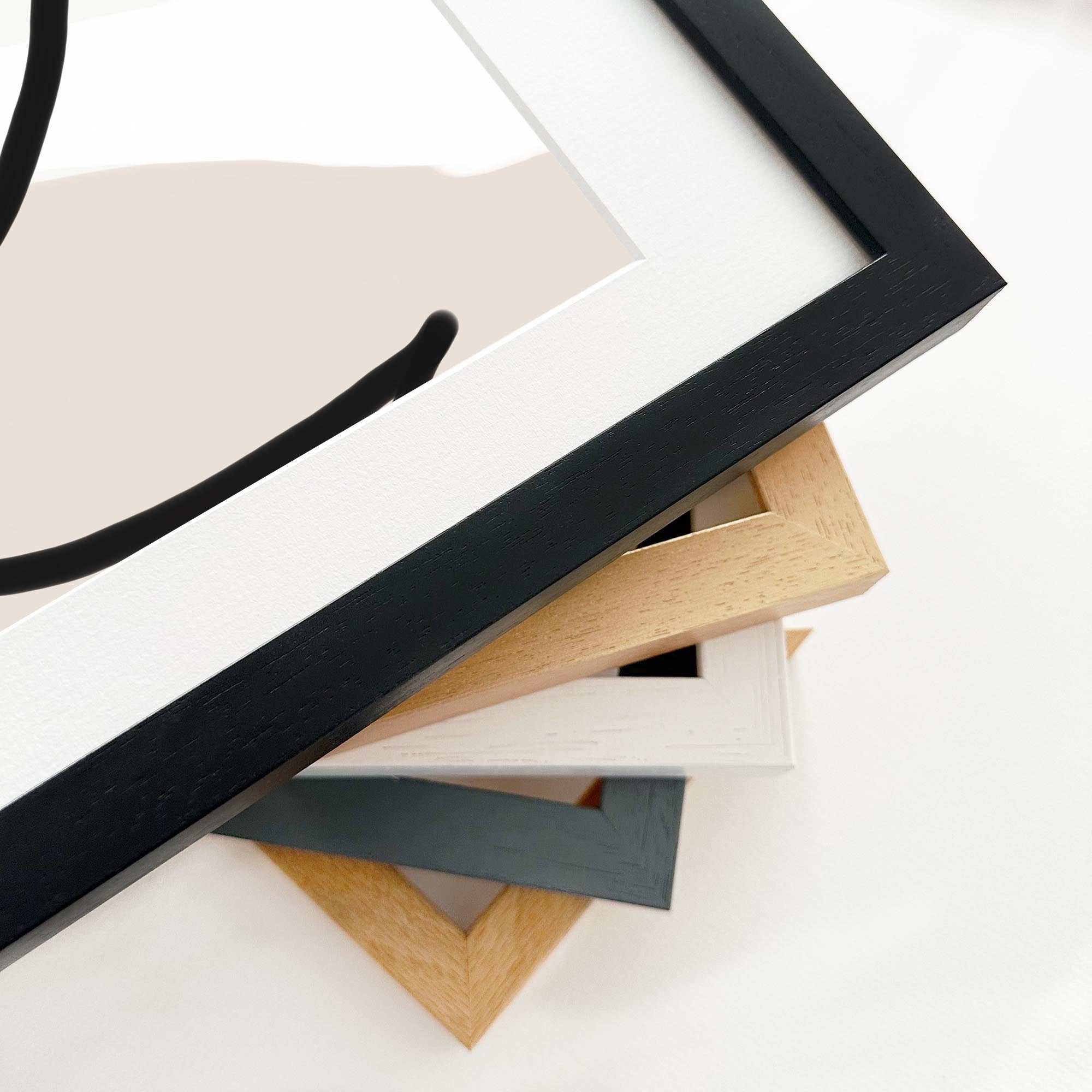 Neutral Abstract Lines Framed Art