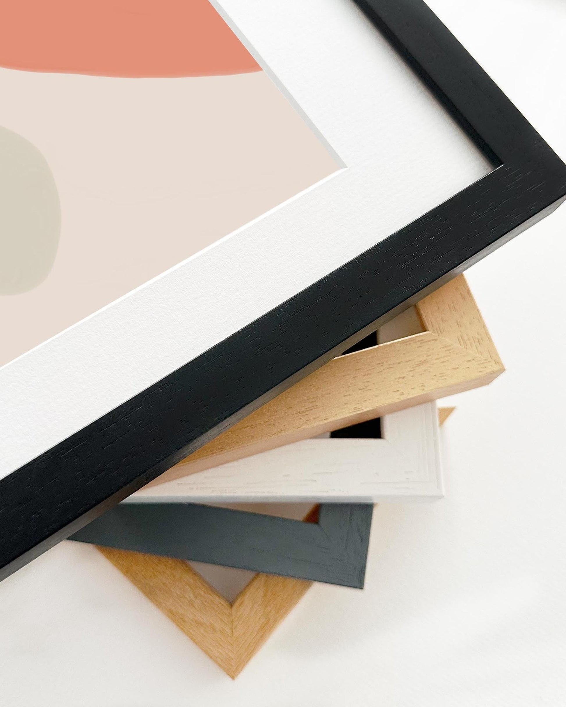 Collection of various photo frames on a white background