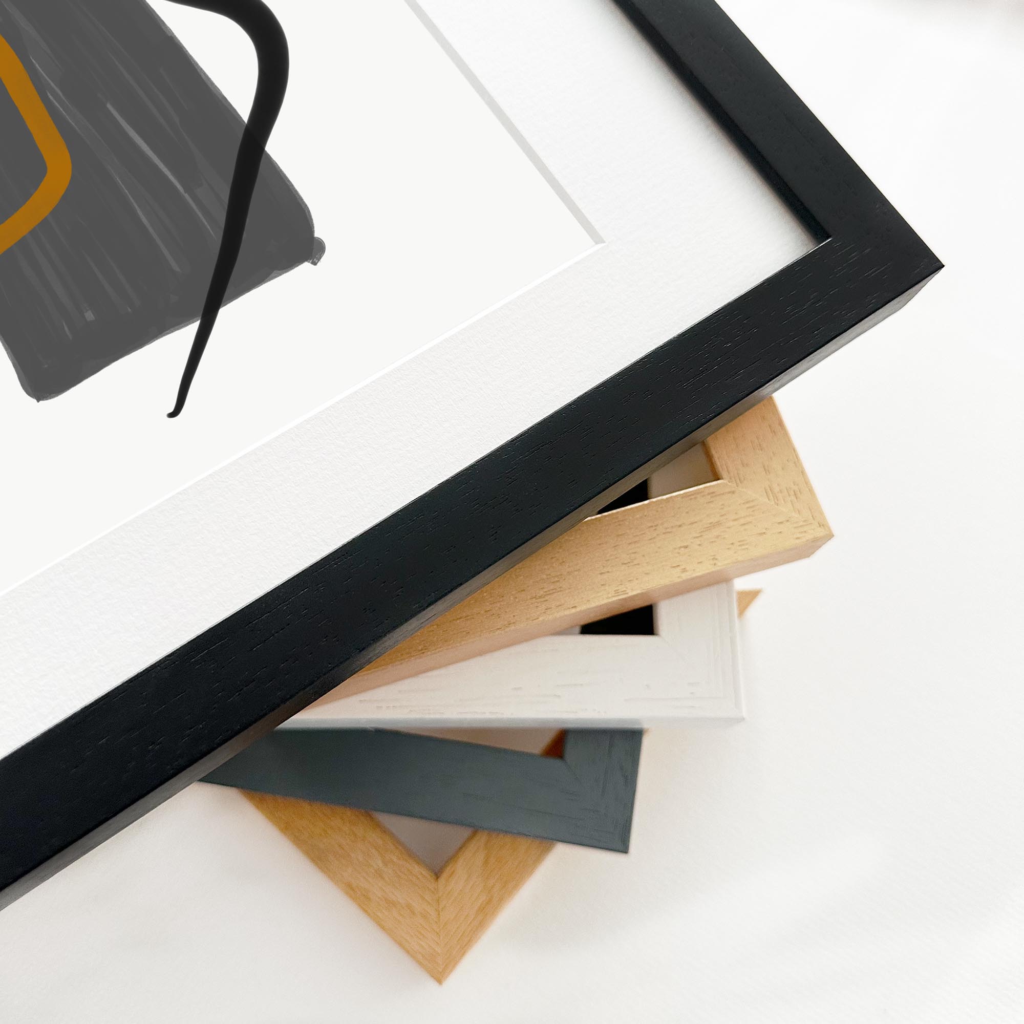 Abstract Illustration And Lines Framed Art-Abstract House