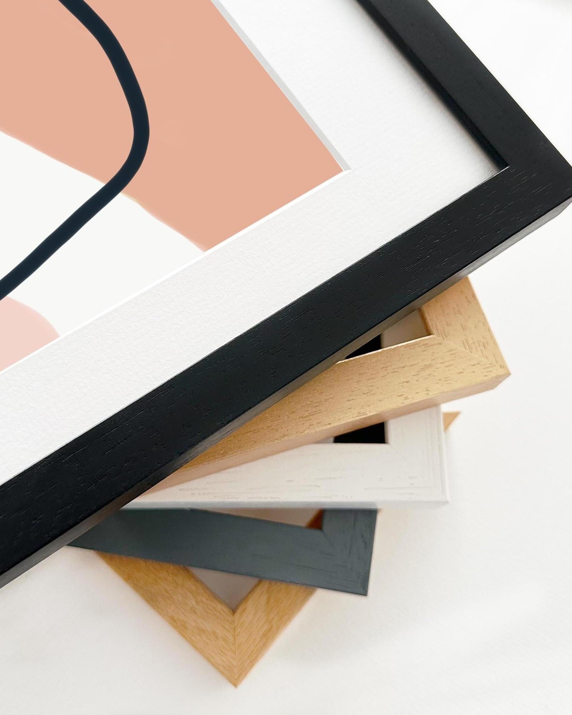 Collection of various photo frames on a white background