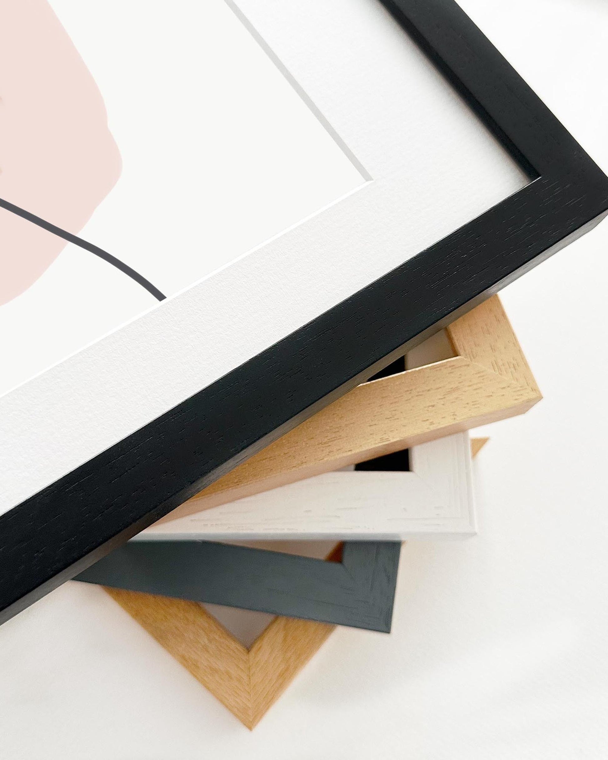 Collection of various photo frames on a white background