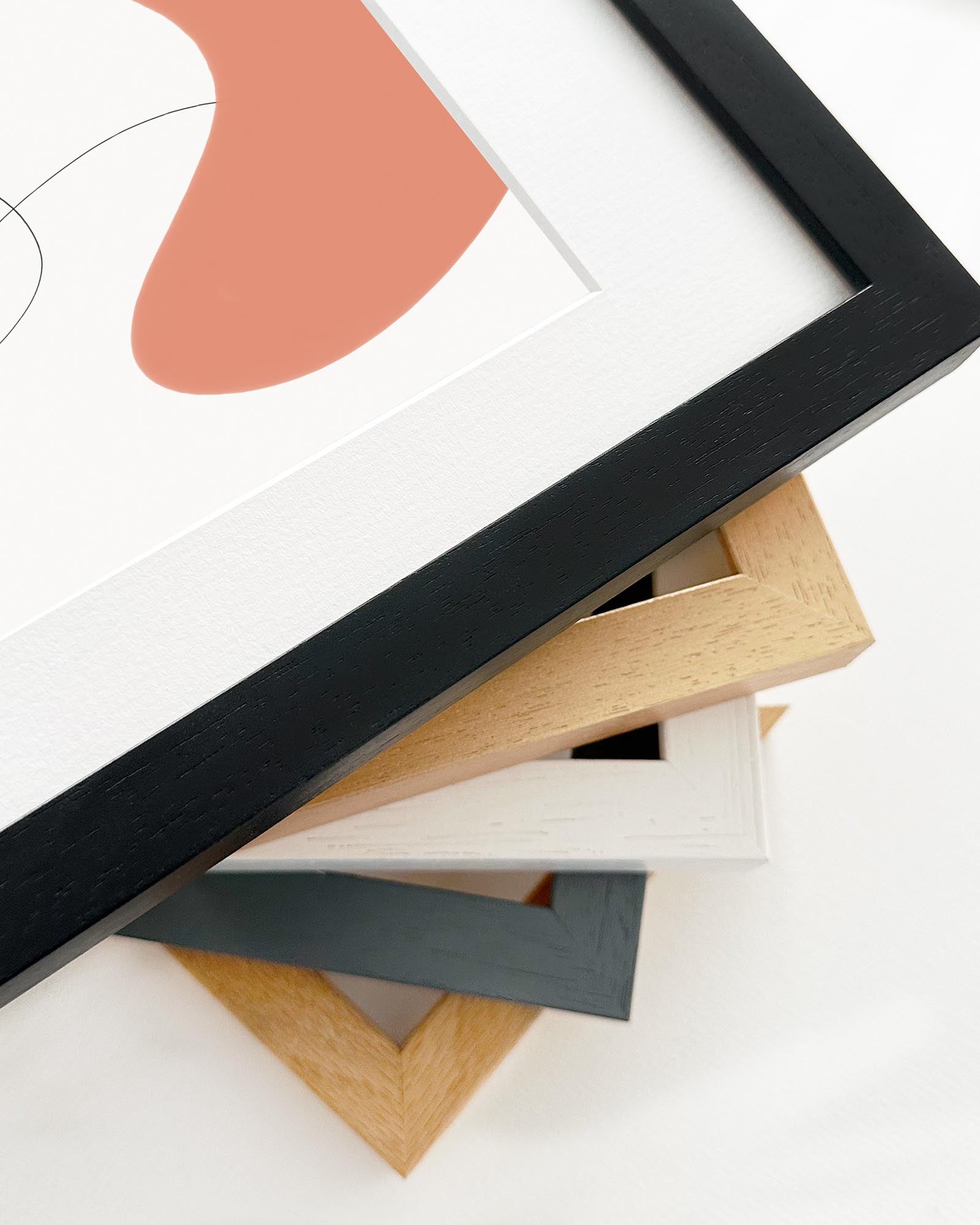 Abstract Bean Shapes Framed Art-Abstract House