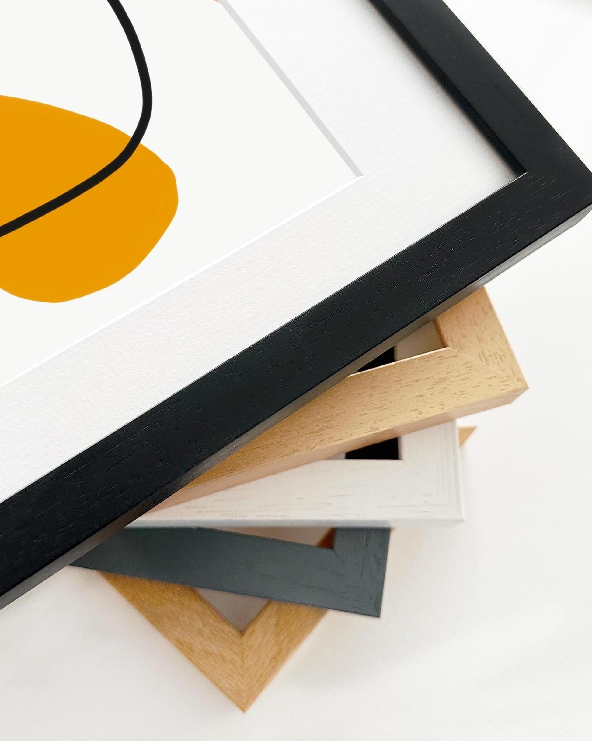 Collection of various photo frames on a white background