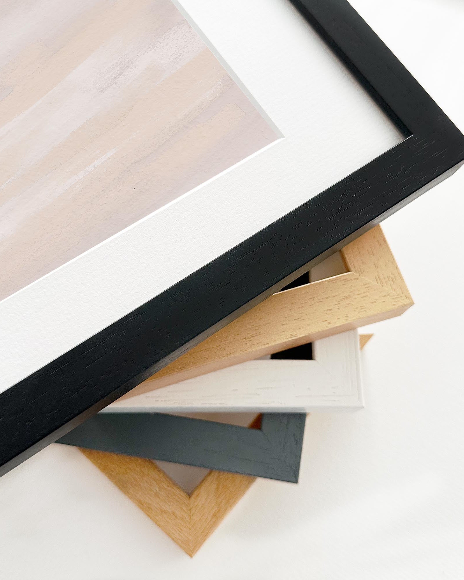 Abstract Peach Sky Framed Art-Abstract House