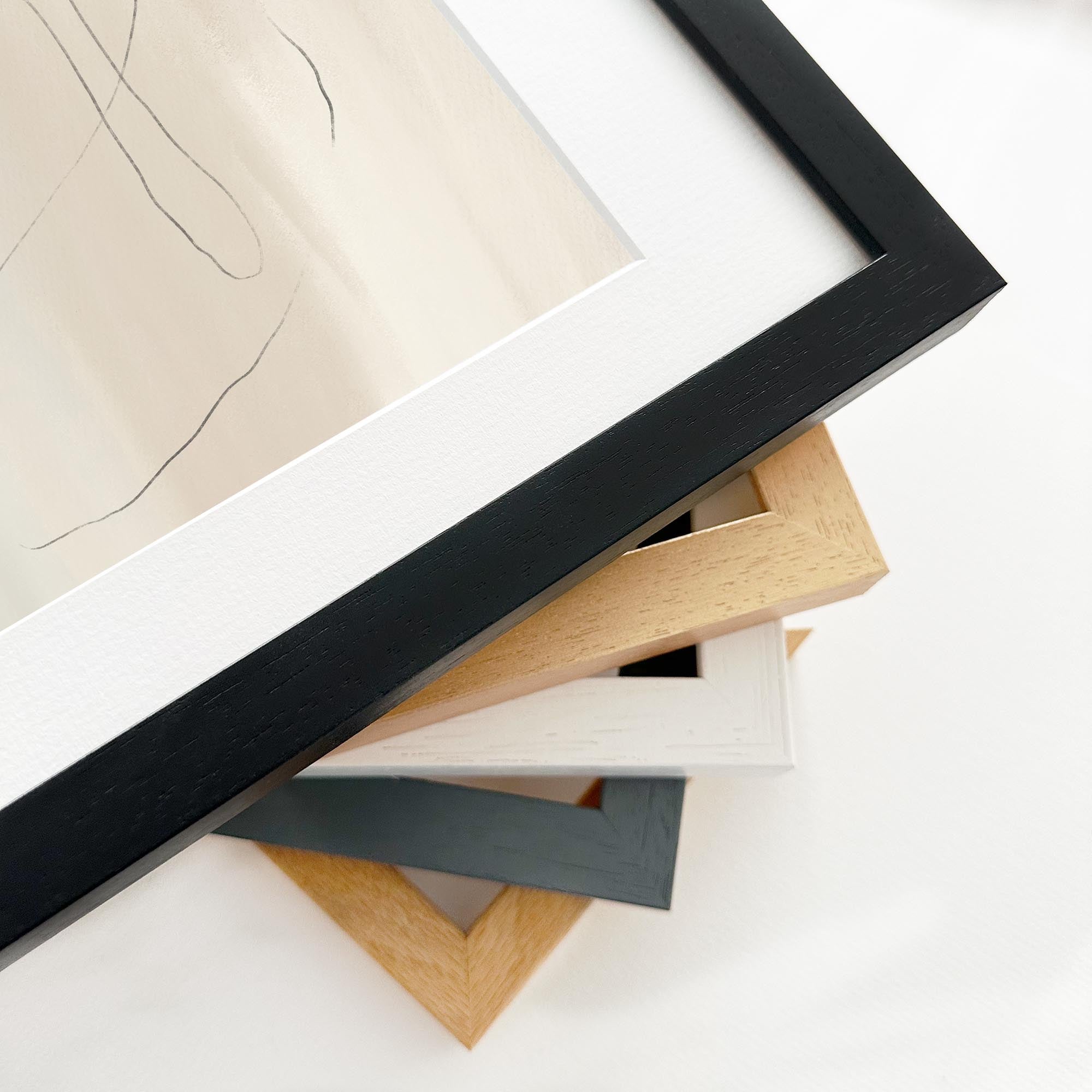 Neutral Lines Framed Art-Abstract House