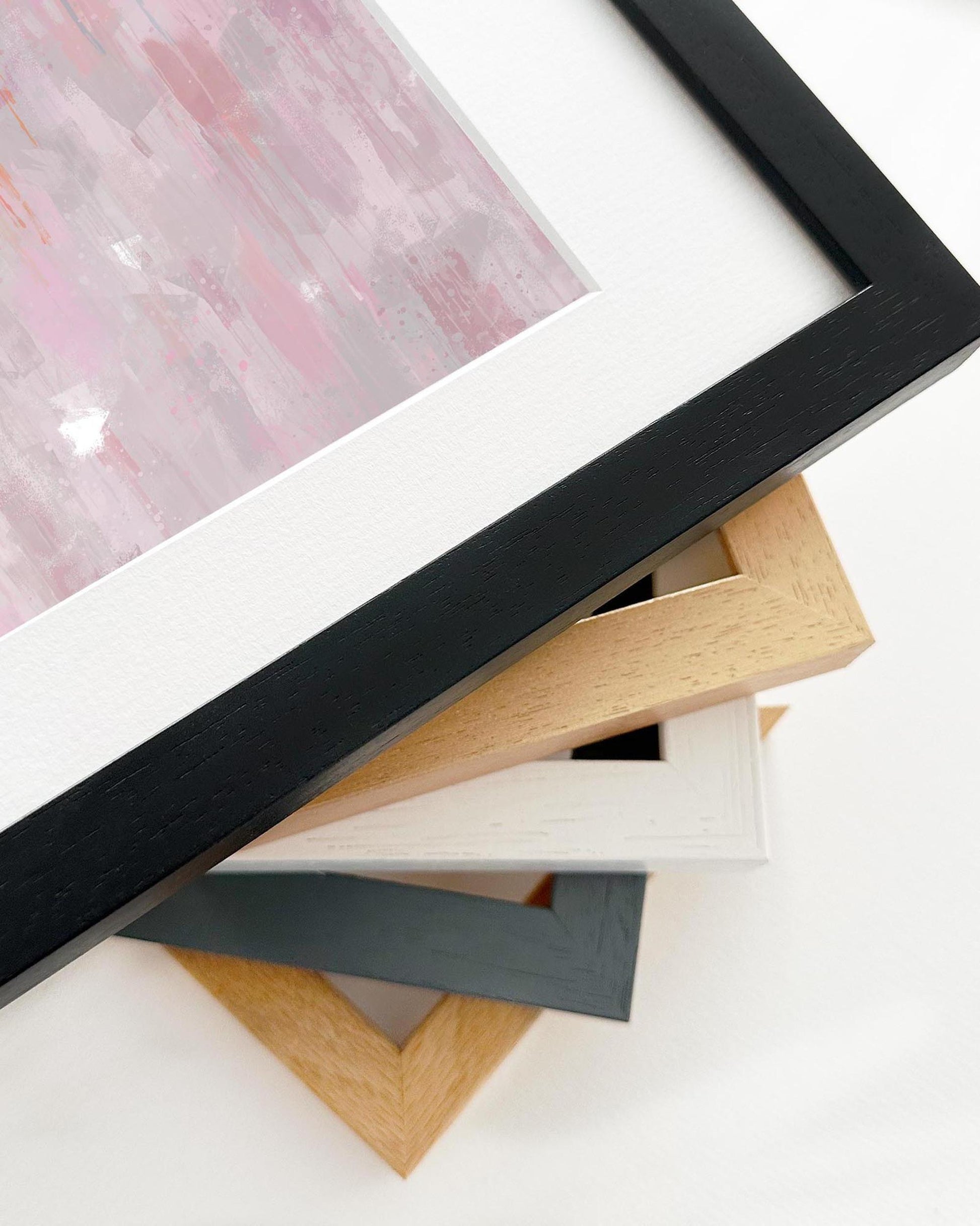 Collection of various photo frames on a white background