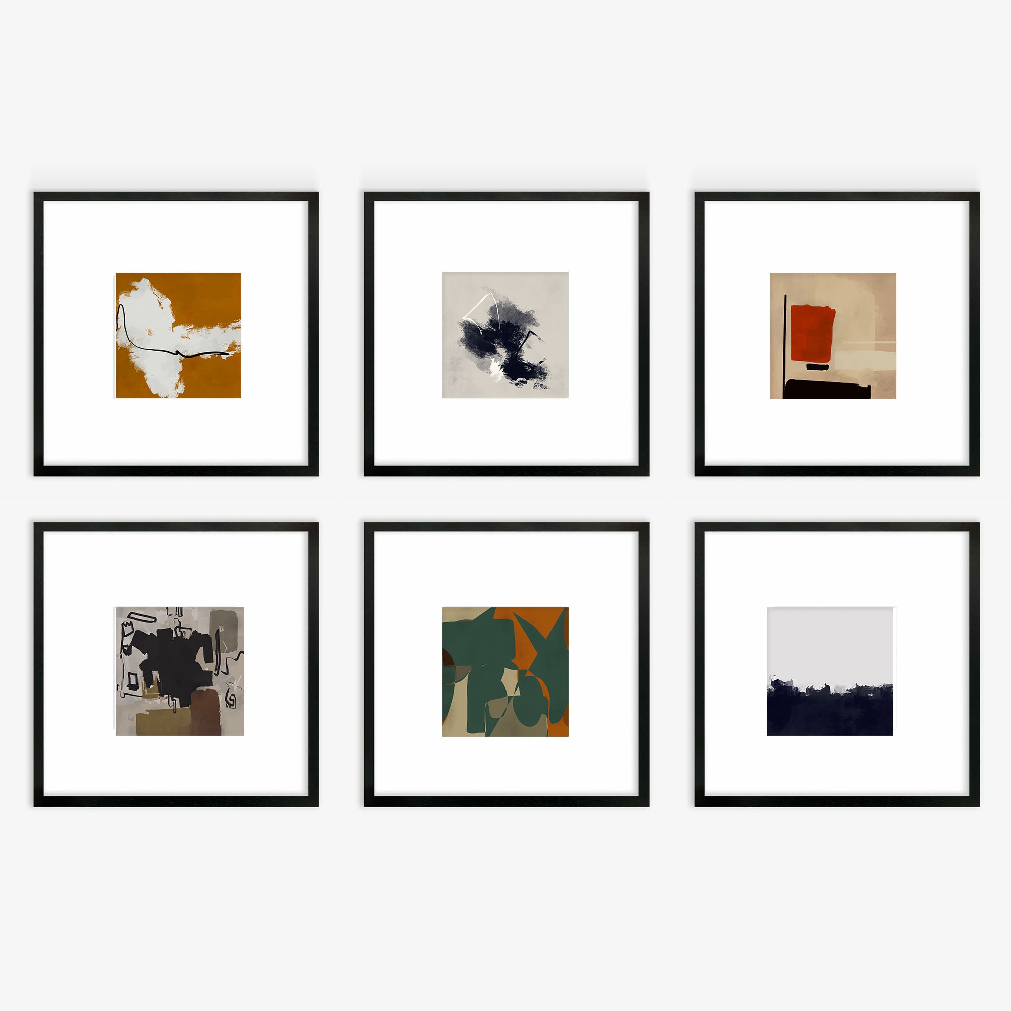 Chronological Abstraction Gallery Wall Art-Abstract House