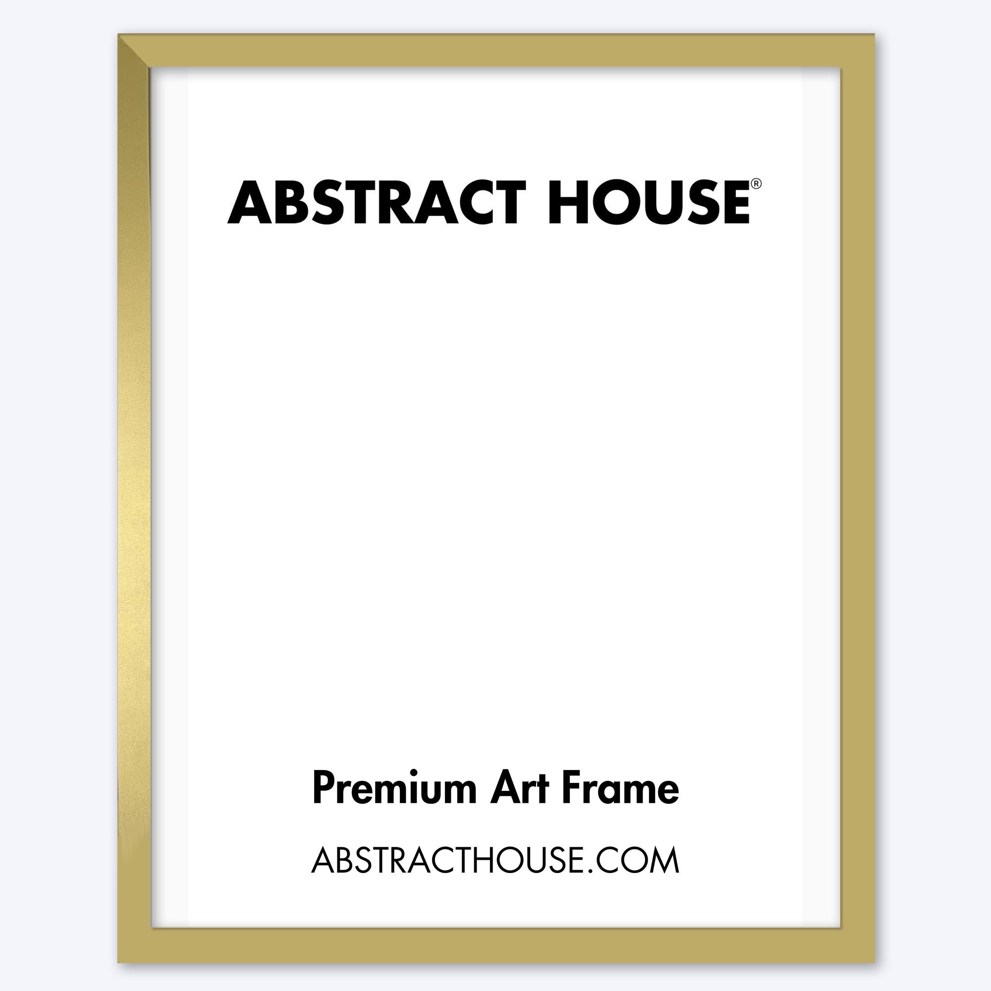 Gold Wooden Art Frame-Abstract House