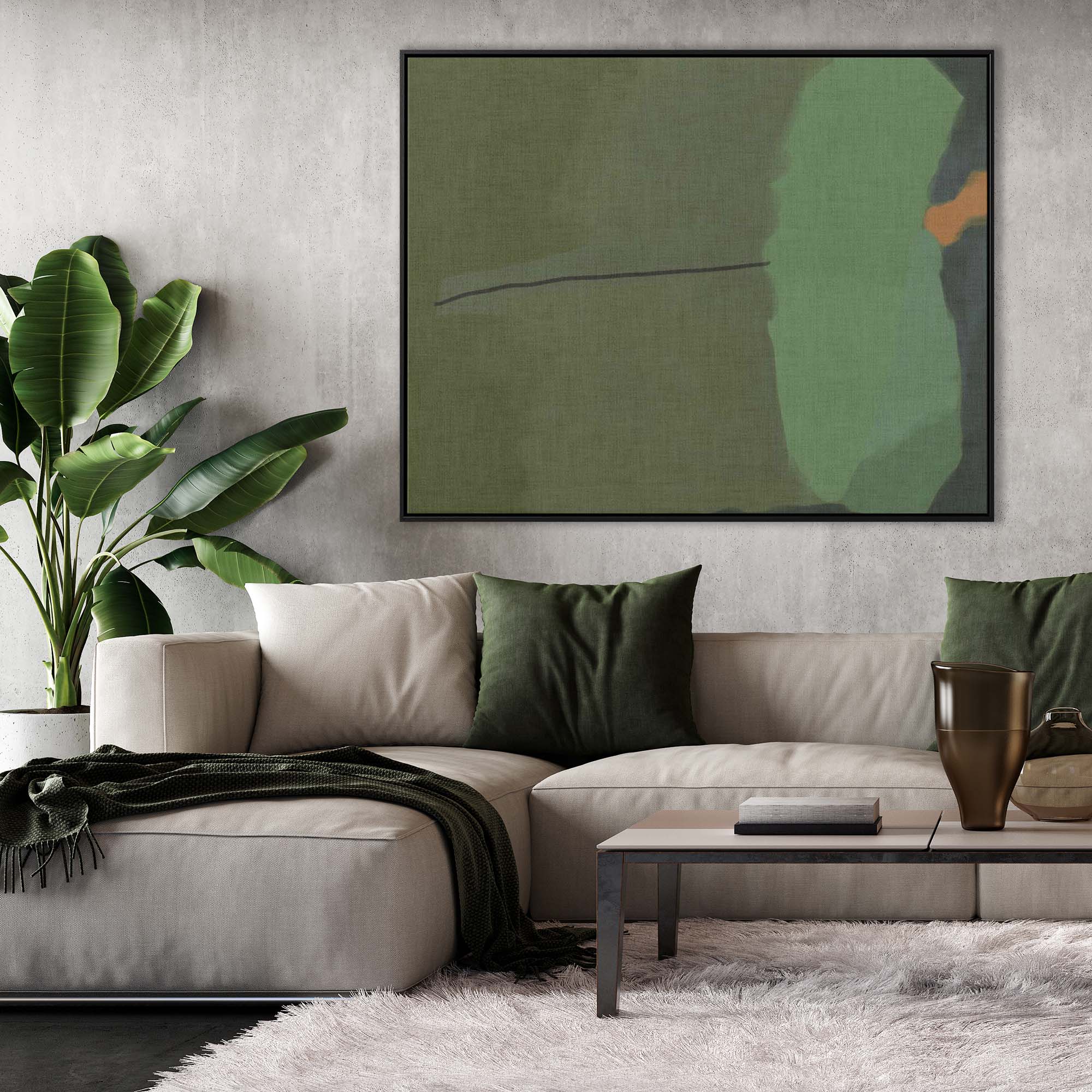 Rothko Green Art Print-Abstract House