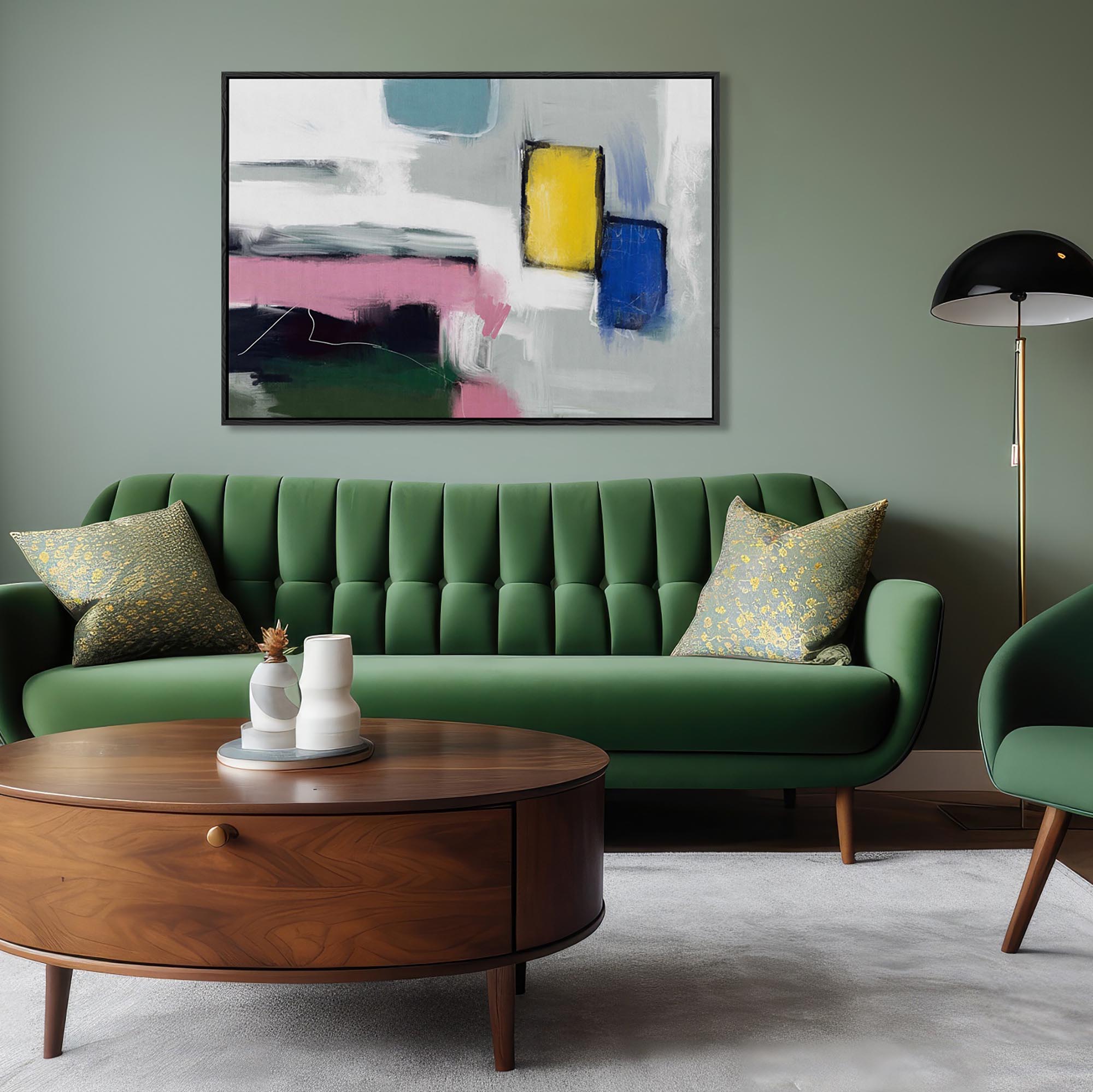 Abstract Colourful Movement Canvas Print-Abstract House