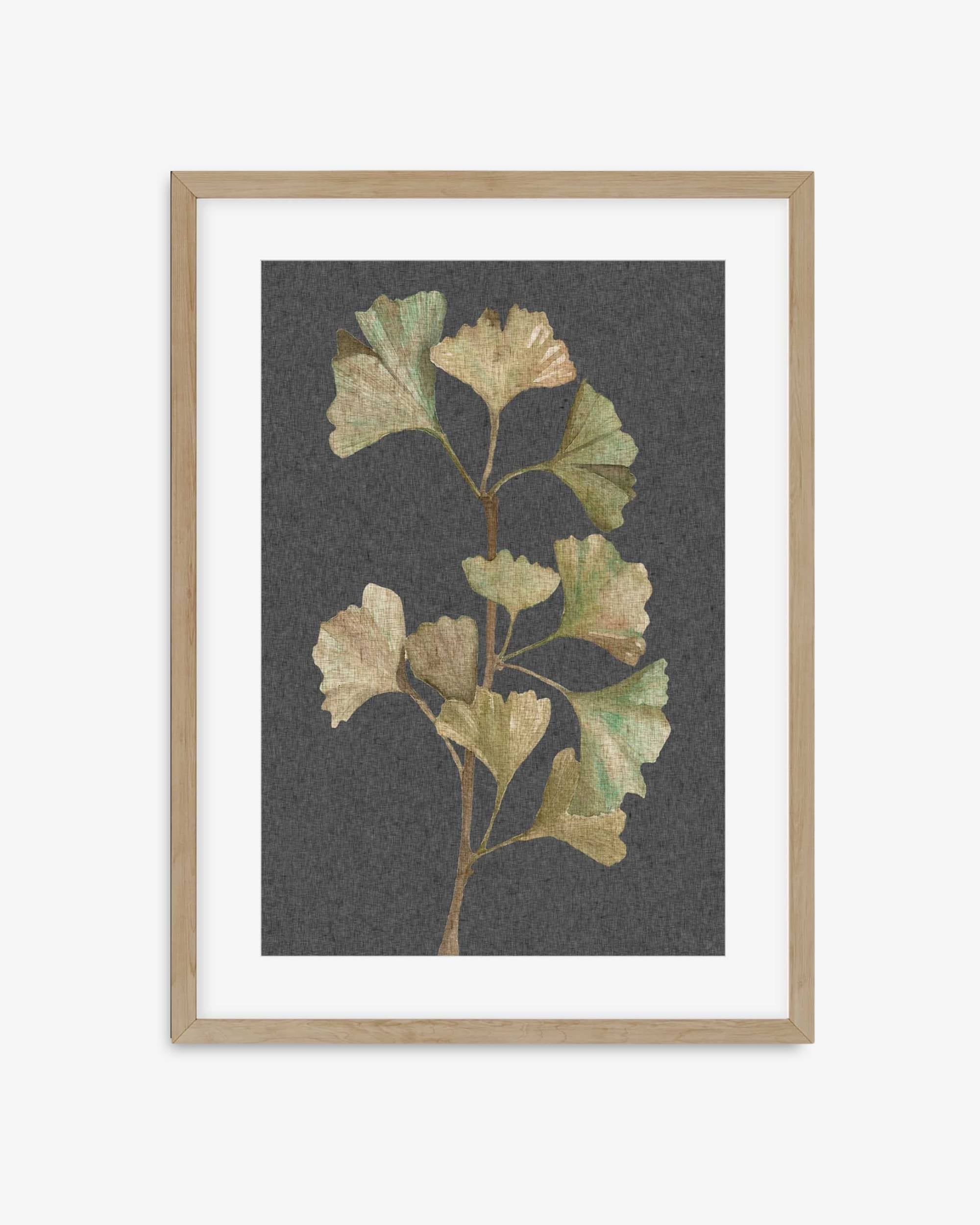 Grey Vintage Stem Art Print