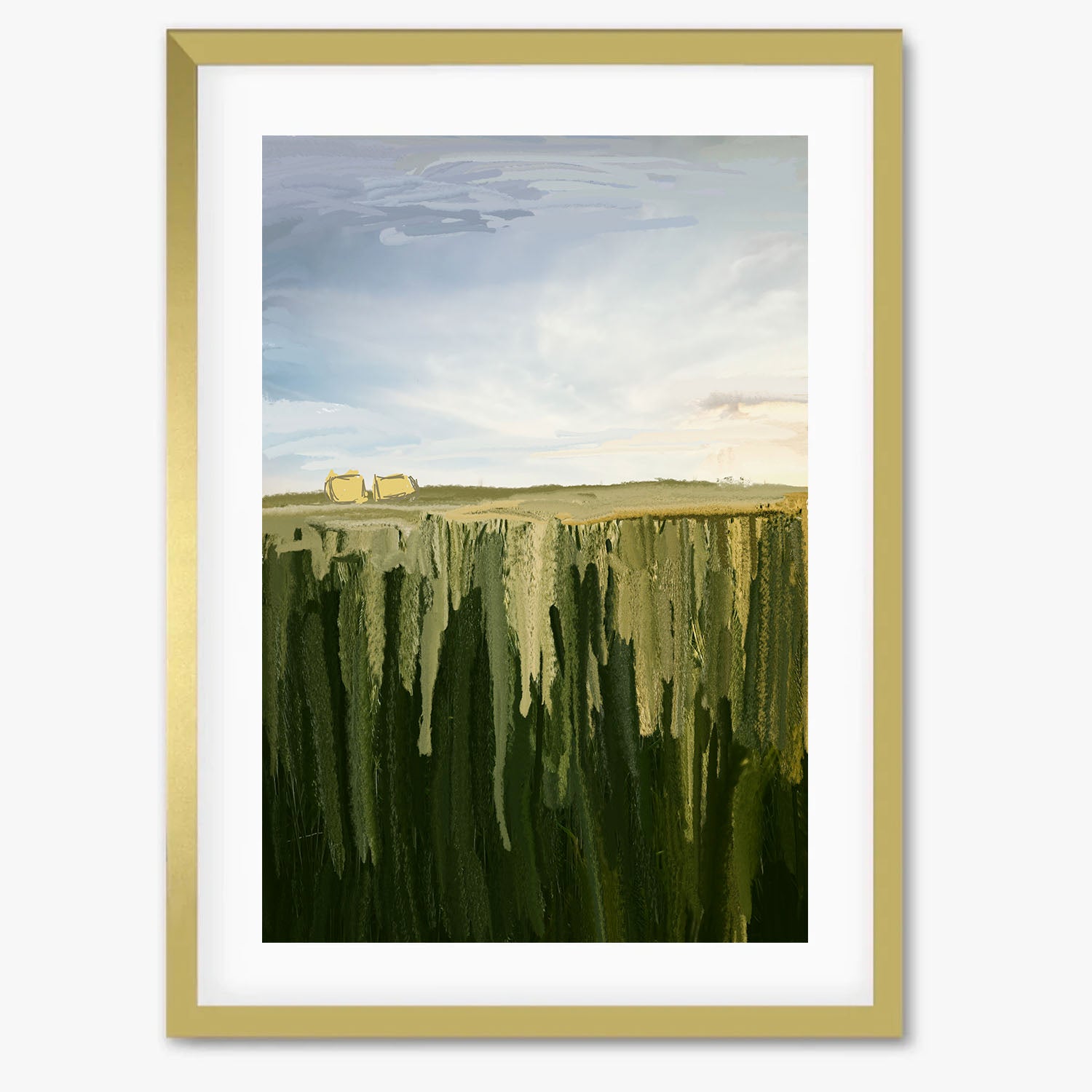 Hay Bales Framed Print-Abstract House