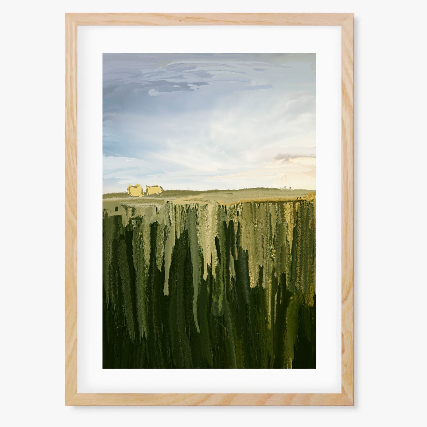 Hay Bales Framed Print-Abstract House