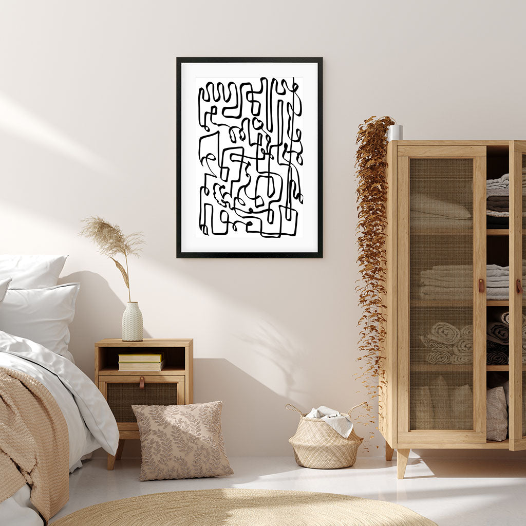 Into the Maze Abstract Art Print-Abstract House