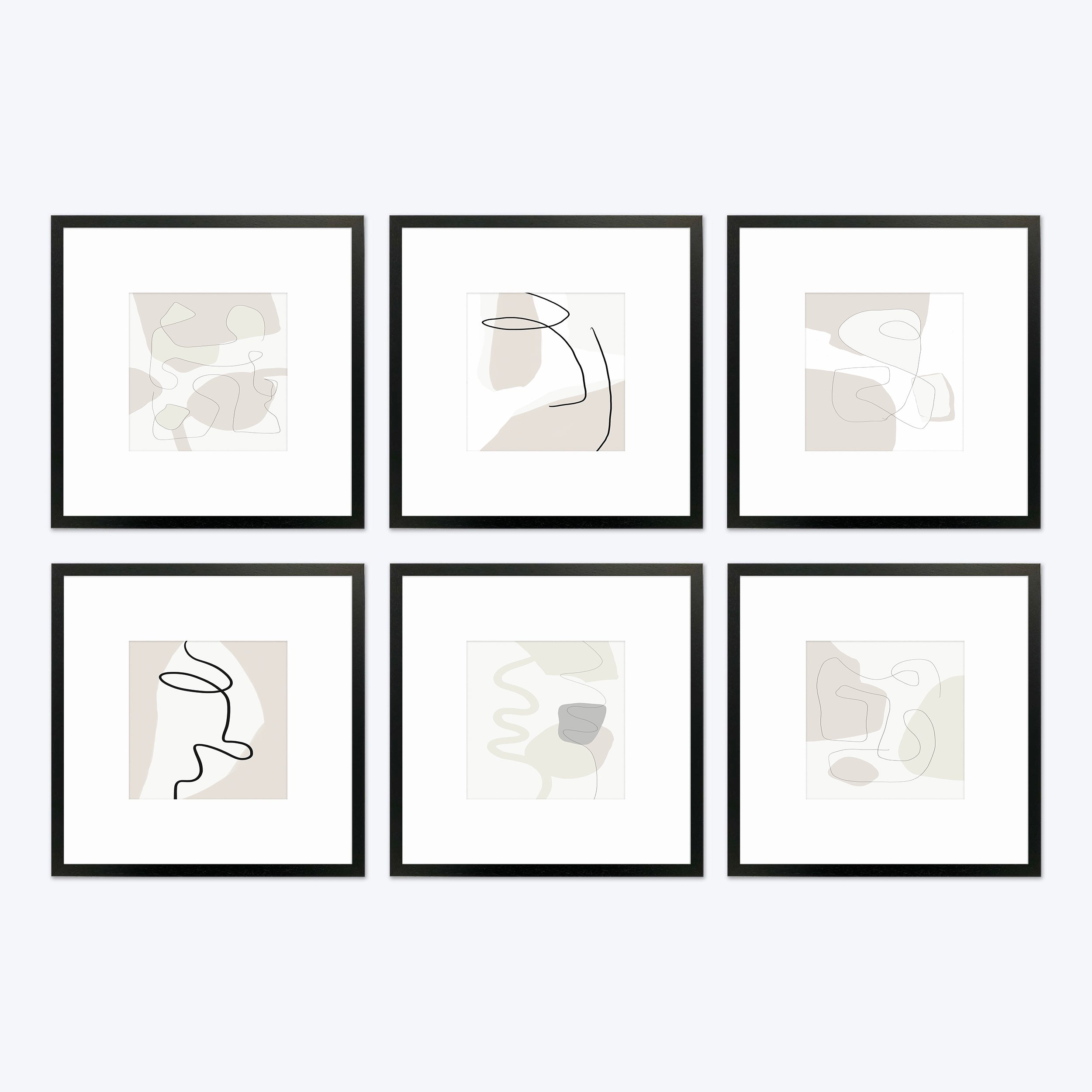 Irrevocable Framed Print Set Of 6-framed-Gallery Wall Art-Abstract House