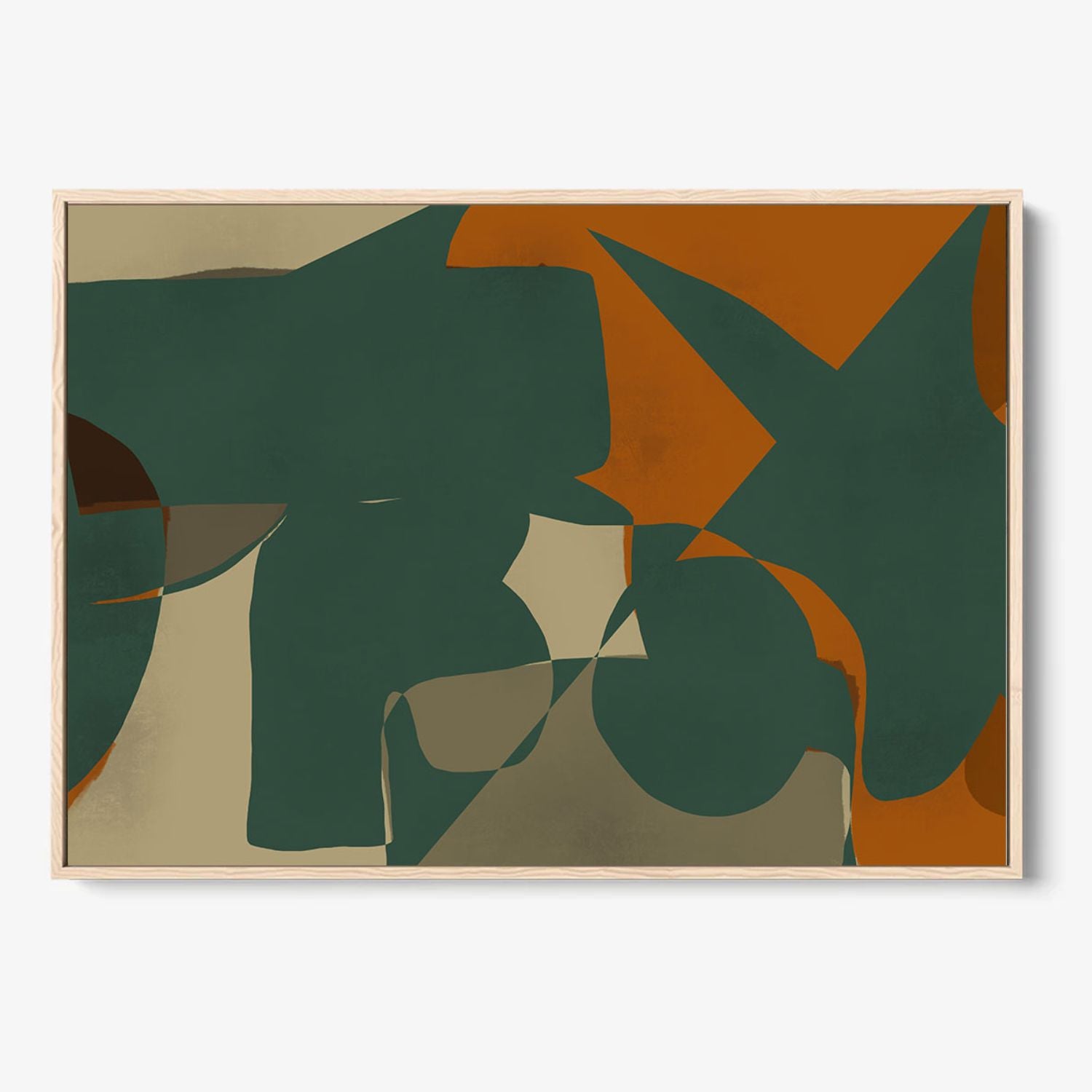 Jungle Botanical Framed Canvas-Abstract House