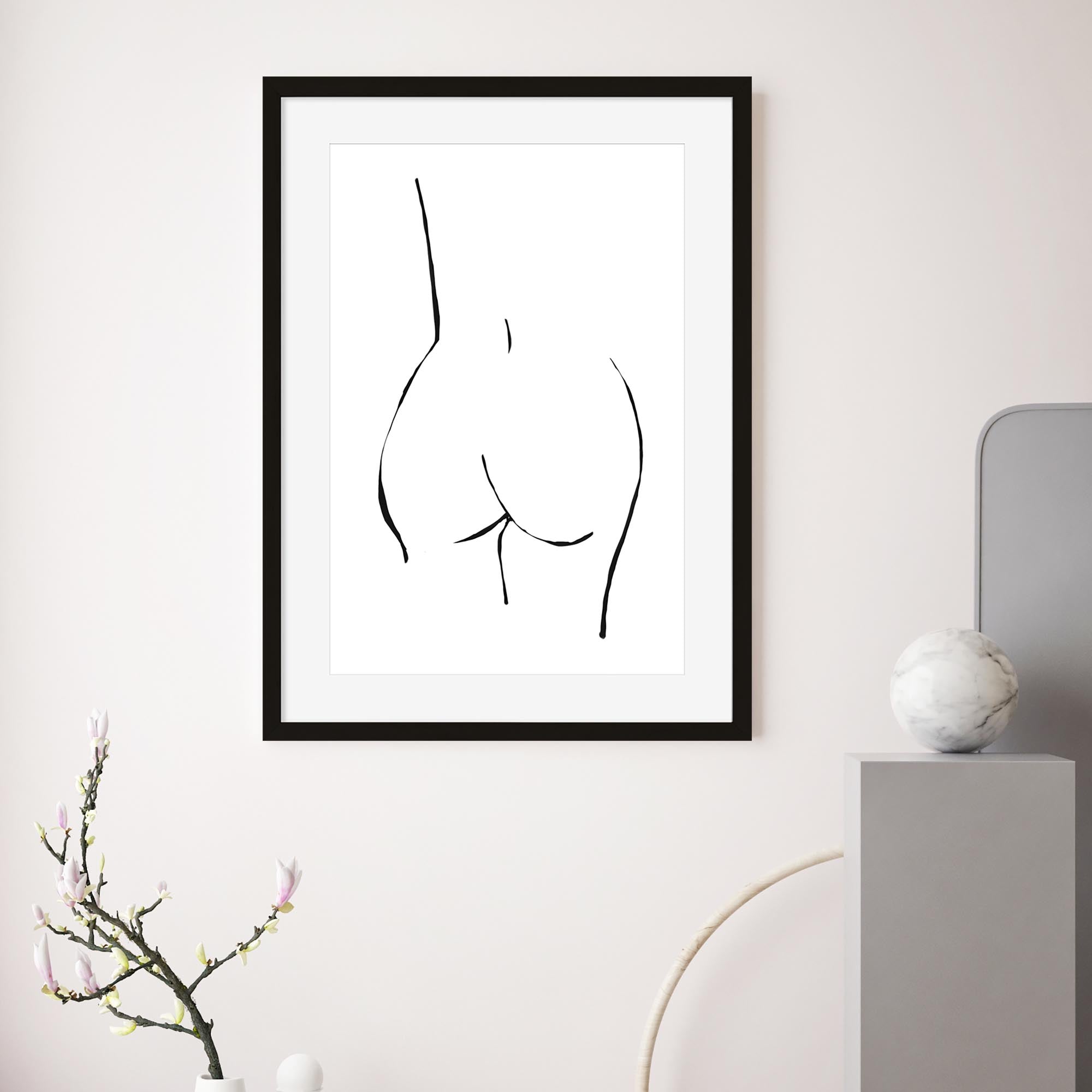 Line Drawing Nude Art Print
