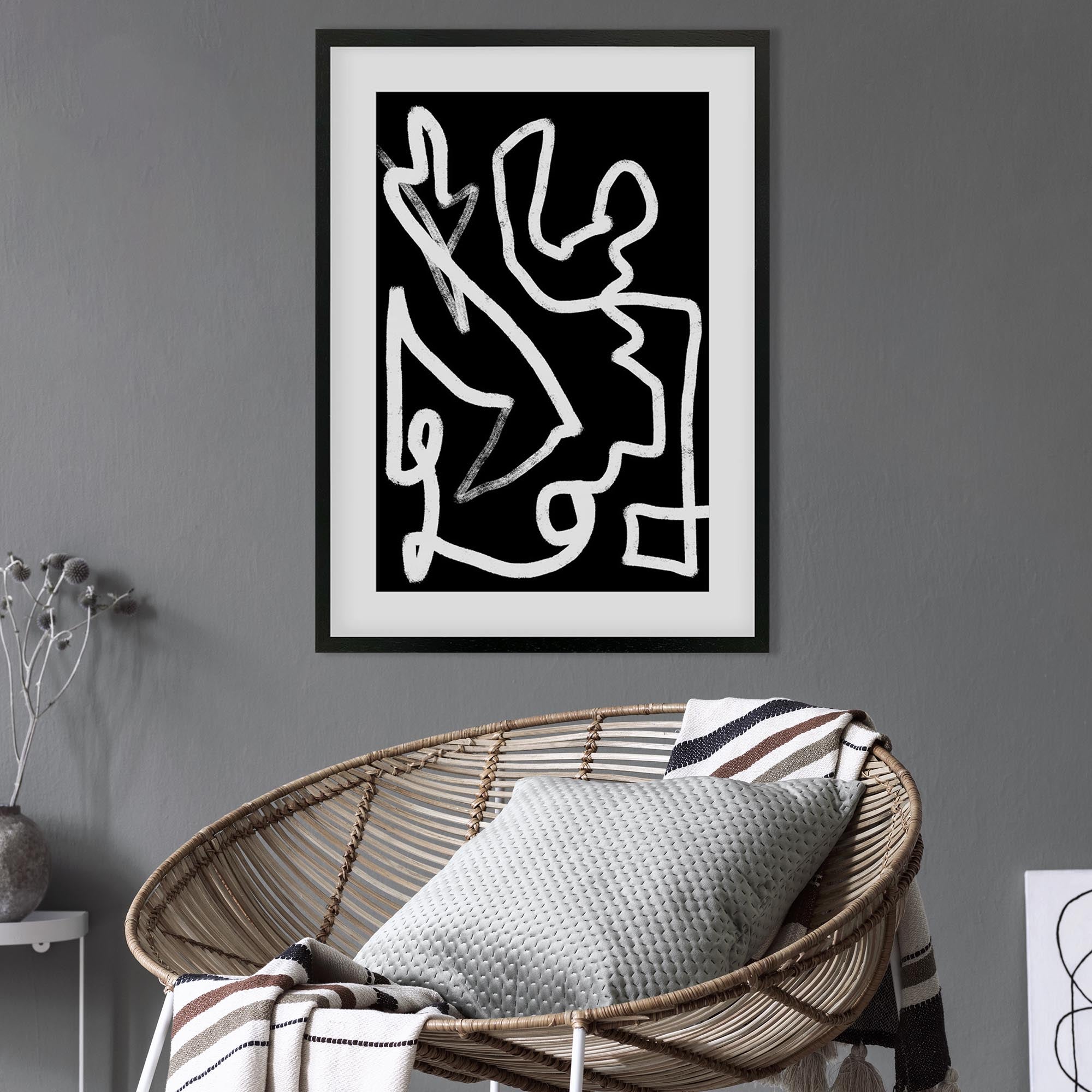 Lines In Movement Framed Art-Abstract House