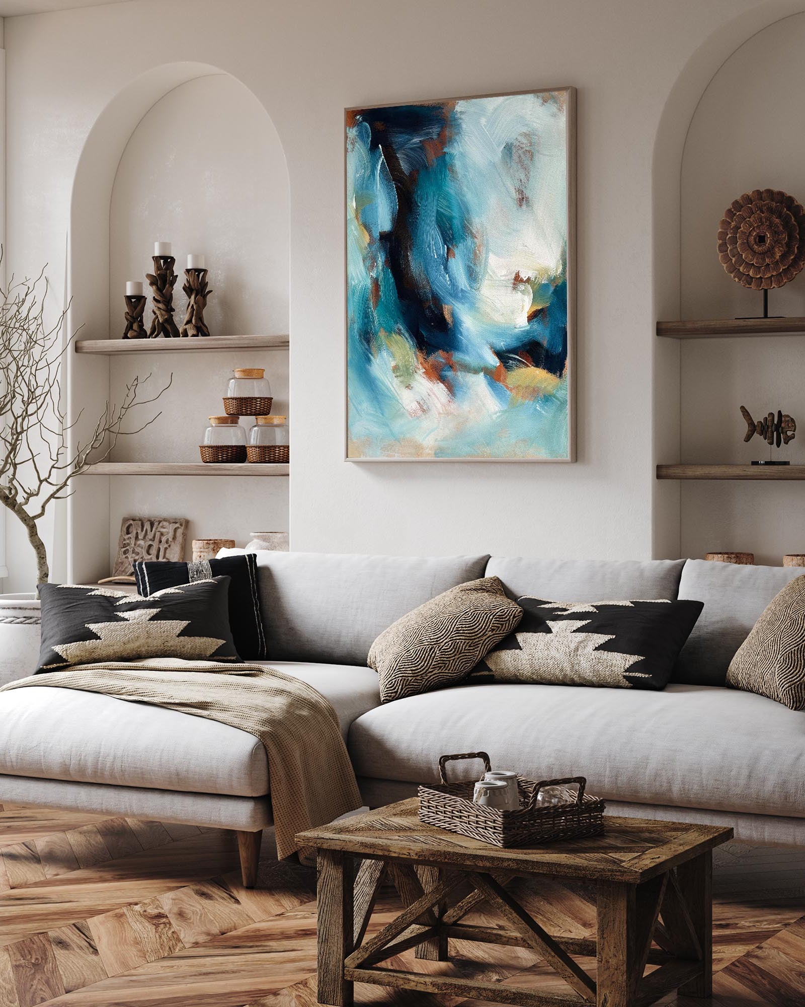 Synchronise I - Original Painting-Abstract House