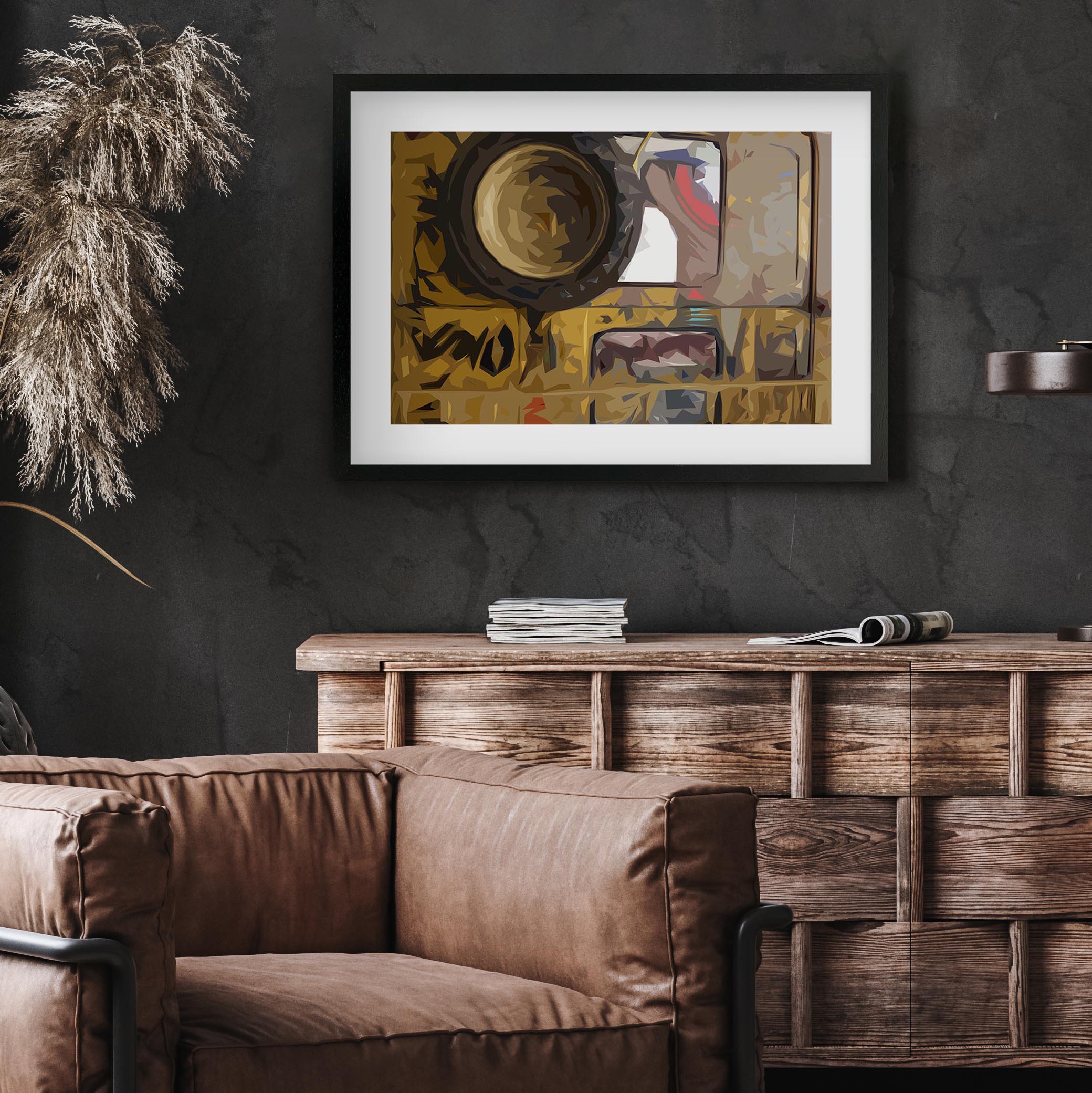 Brushed Abstract Van Framed Art