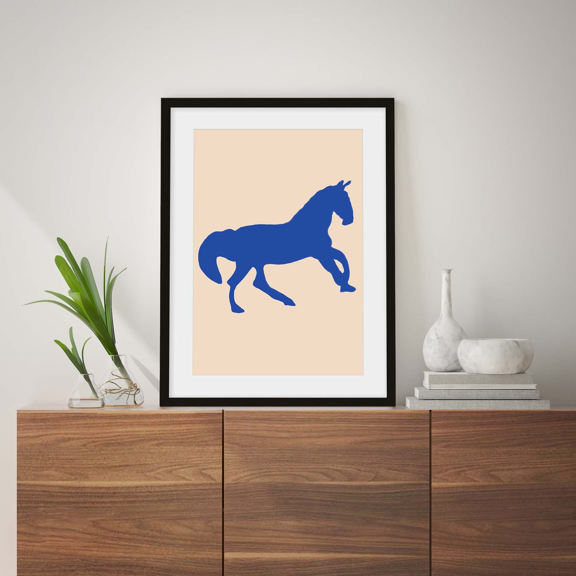 Matisse Blue Horse Art Print-Abstract House