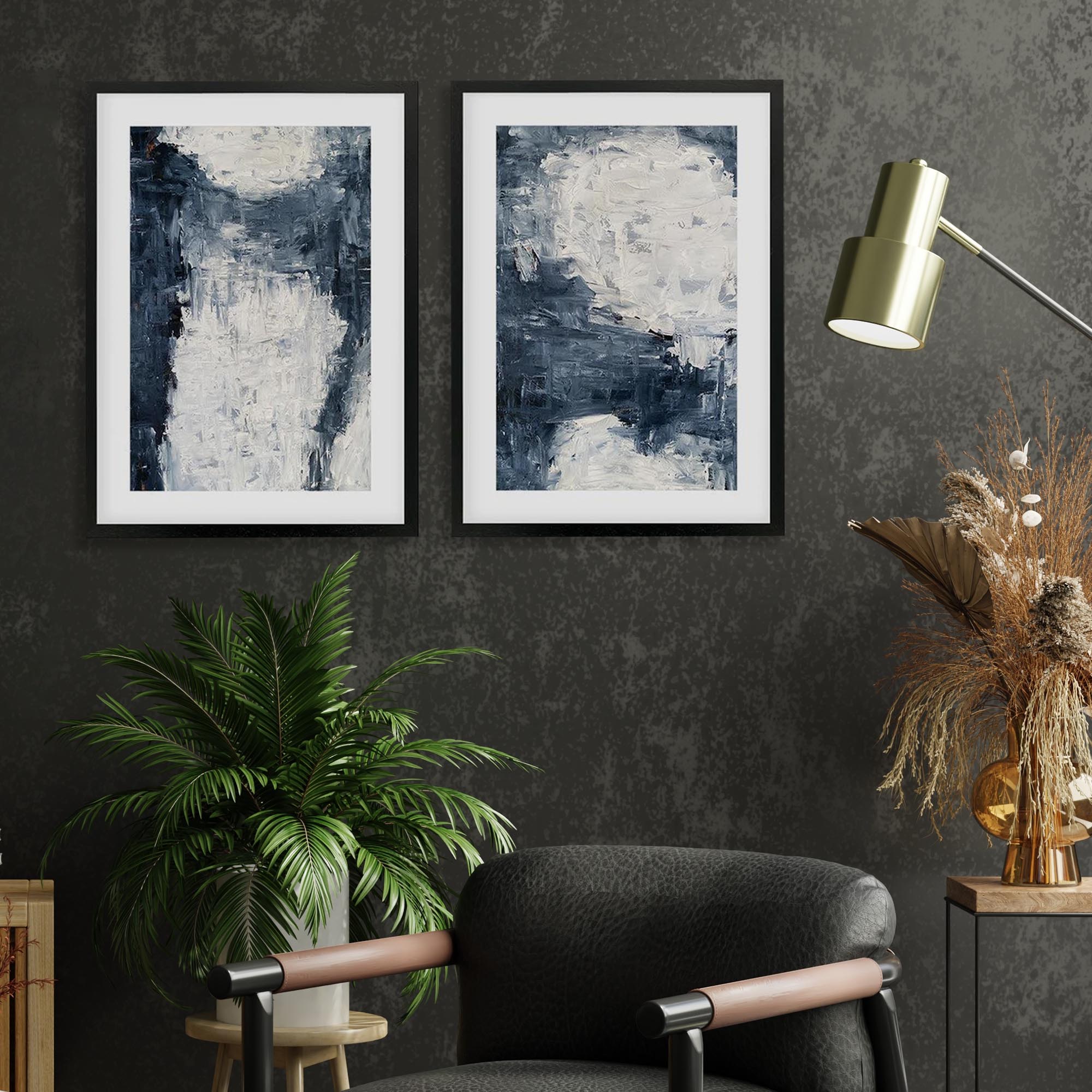 Midnight Musings - Print Set Of 2-Abstract House