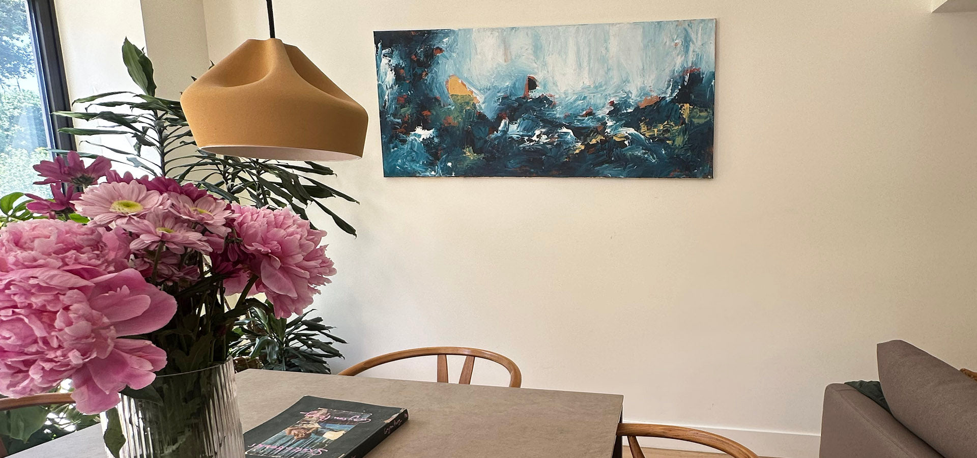 modern contemporary living room original contemporary abstract oil painting on wall uk