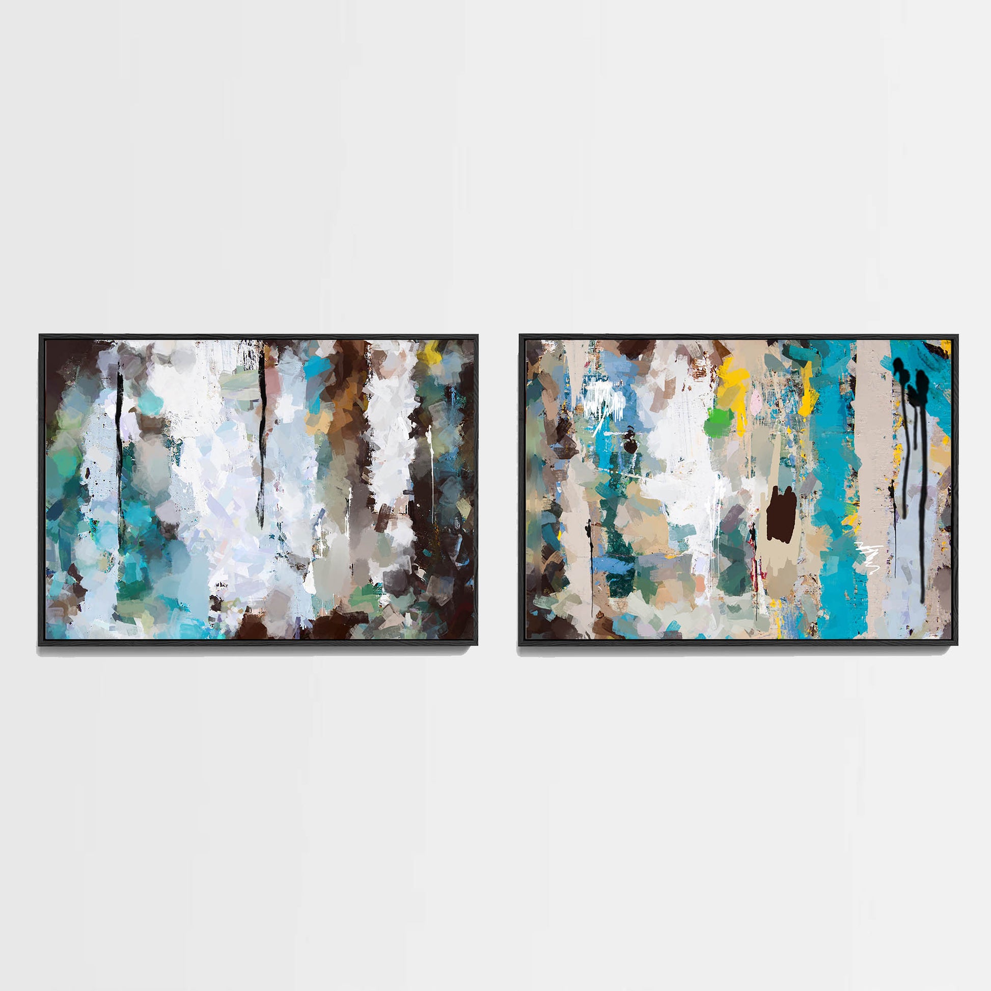 Moments In Time Canvas Set Of 2-Abstract House